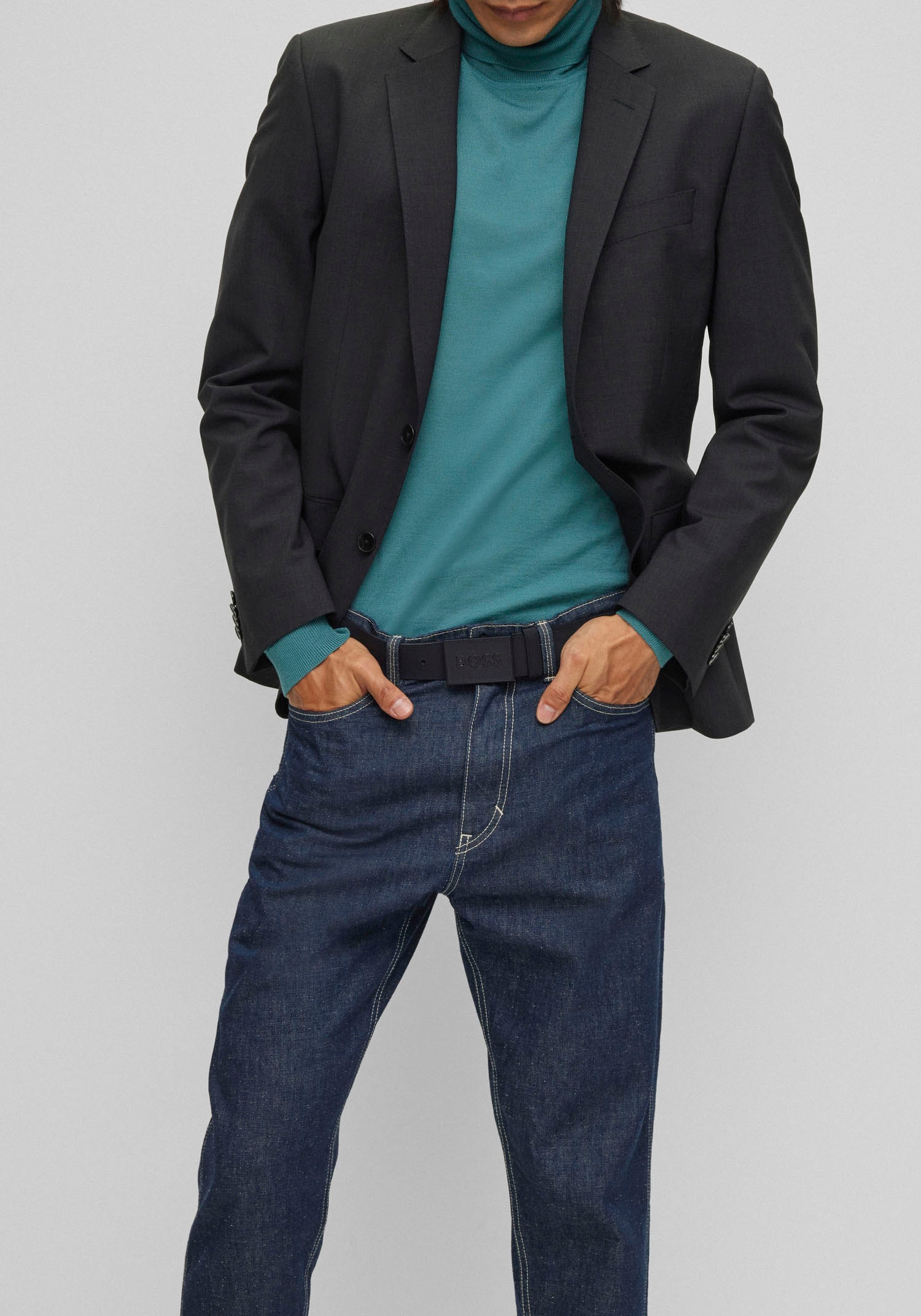 BOSS Ledergürtel »Boss_Icon-S1_Sz40« mit BOSS-Logo-Prägung auf der Koppelschließe