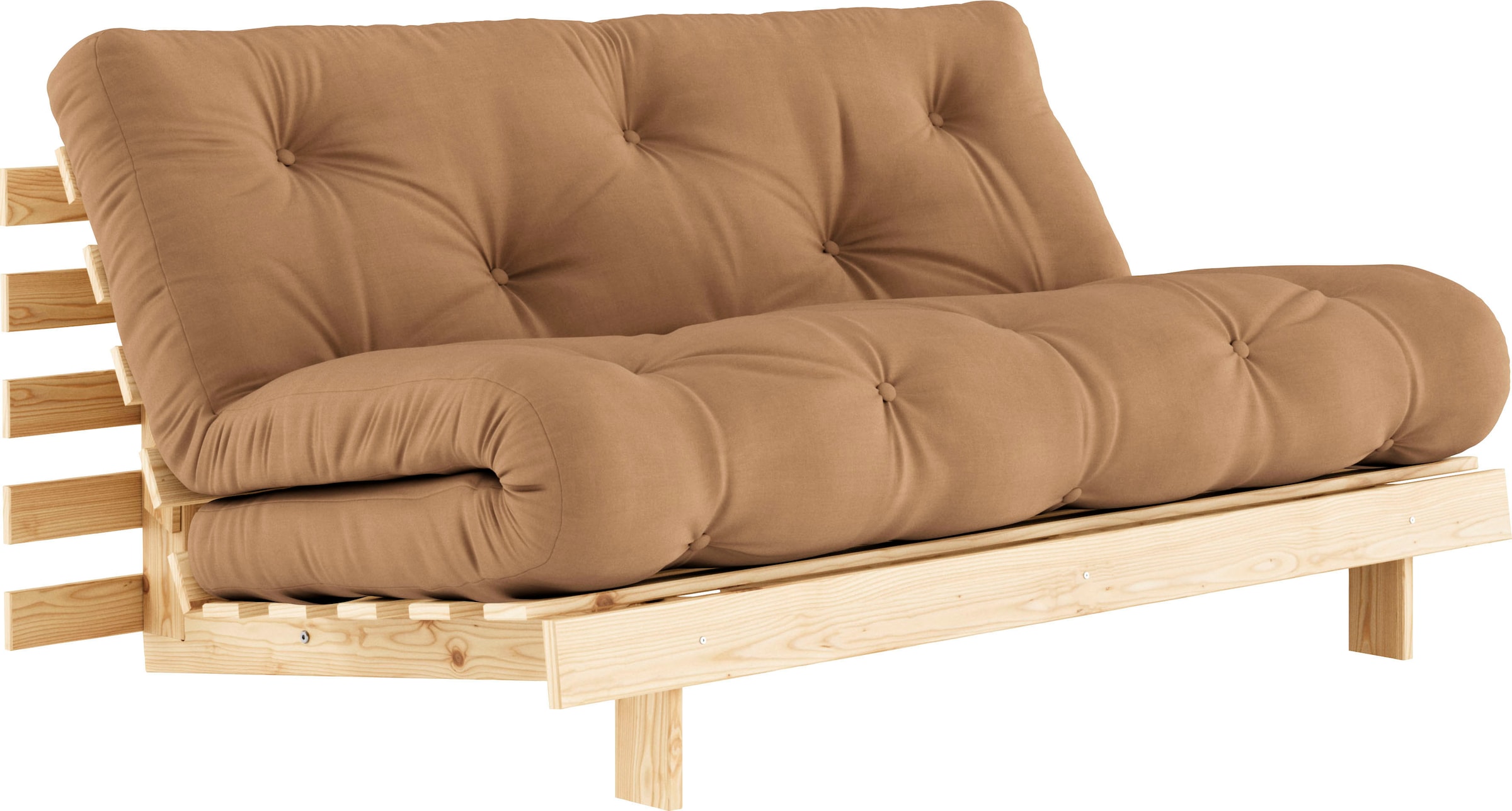 Karup Design Daybett »Roots Schlafsofa, Gästebett, Sofa inkl. Futonmatratze«, Liegefläche 90/140/160 x200 cm, FSC® zertifizierte Kiefer