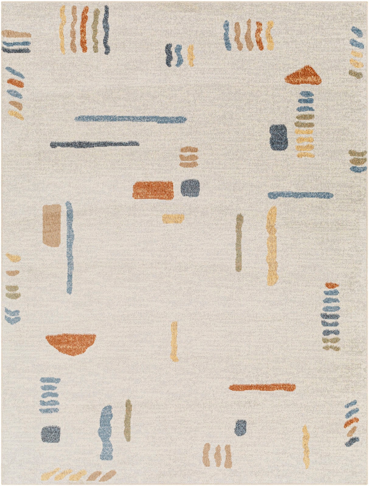 Livabliss Teppich »KITTILA«, rechteckig, 5 mm Höhe, Maschinenwaschbar, Boho Kurzflor Wohnzimmerteppich, Schlafzimmer