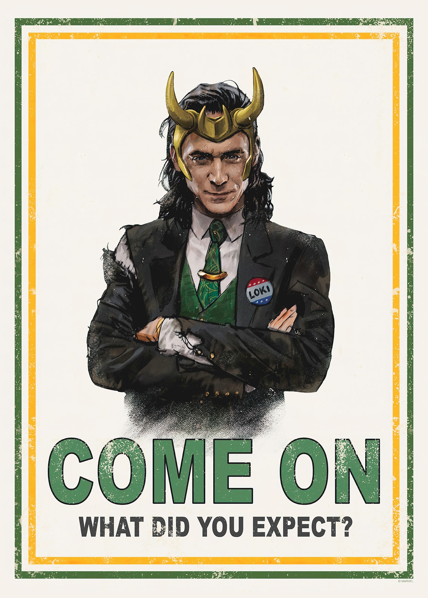 Komar Wandbild »Loki for President«, Disney, (Set, 1 St.), 30 x 40 cm (Breite x Höhe) - Kinderzimmer, Dekoration