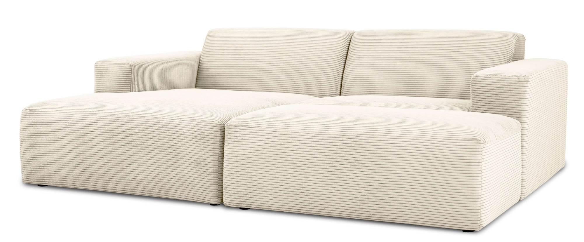 INOSIGN Ecksofa »Koa,228cm, L-Form, Modulsofa, Webstoff, Cord«, Designsofa, Set, Hocker inklusive, weicher Lounge-Sitzkomfort