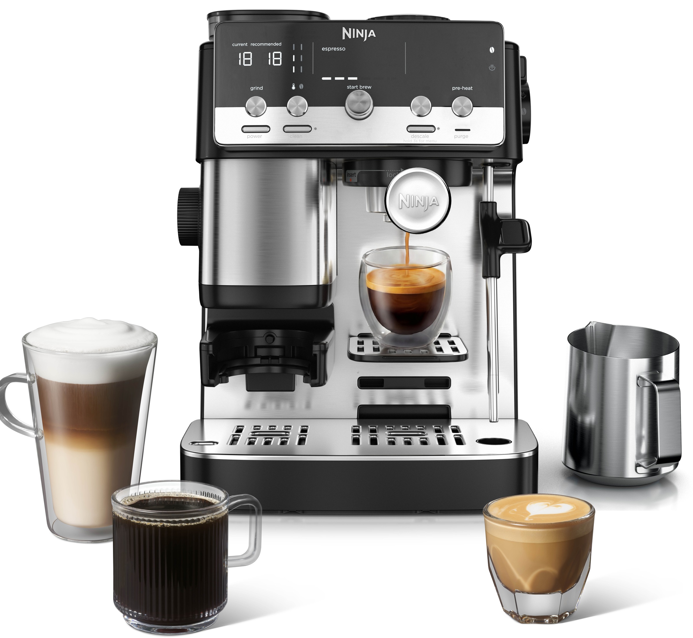 Cafetera expresso Ninja Luxe Café Mini, 2 funciones en Negro | ES301EU | de SharkNinja