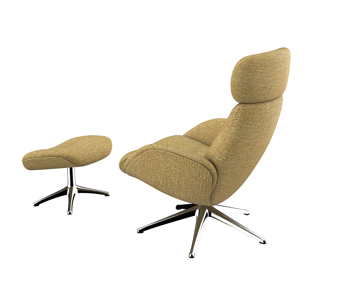 FLEXLUX Relaxsessel »Elegant, Funktionsessel, Polstersessel, Armlehnen-, TV-Fernsehsessel,«, Premium Komfort, Rücken- und Kopfteilverstellung, Drehbar, Fuß Alu