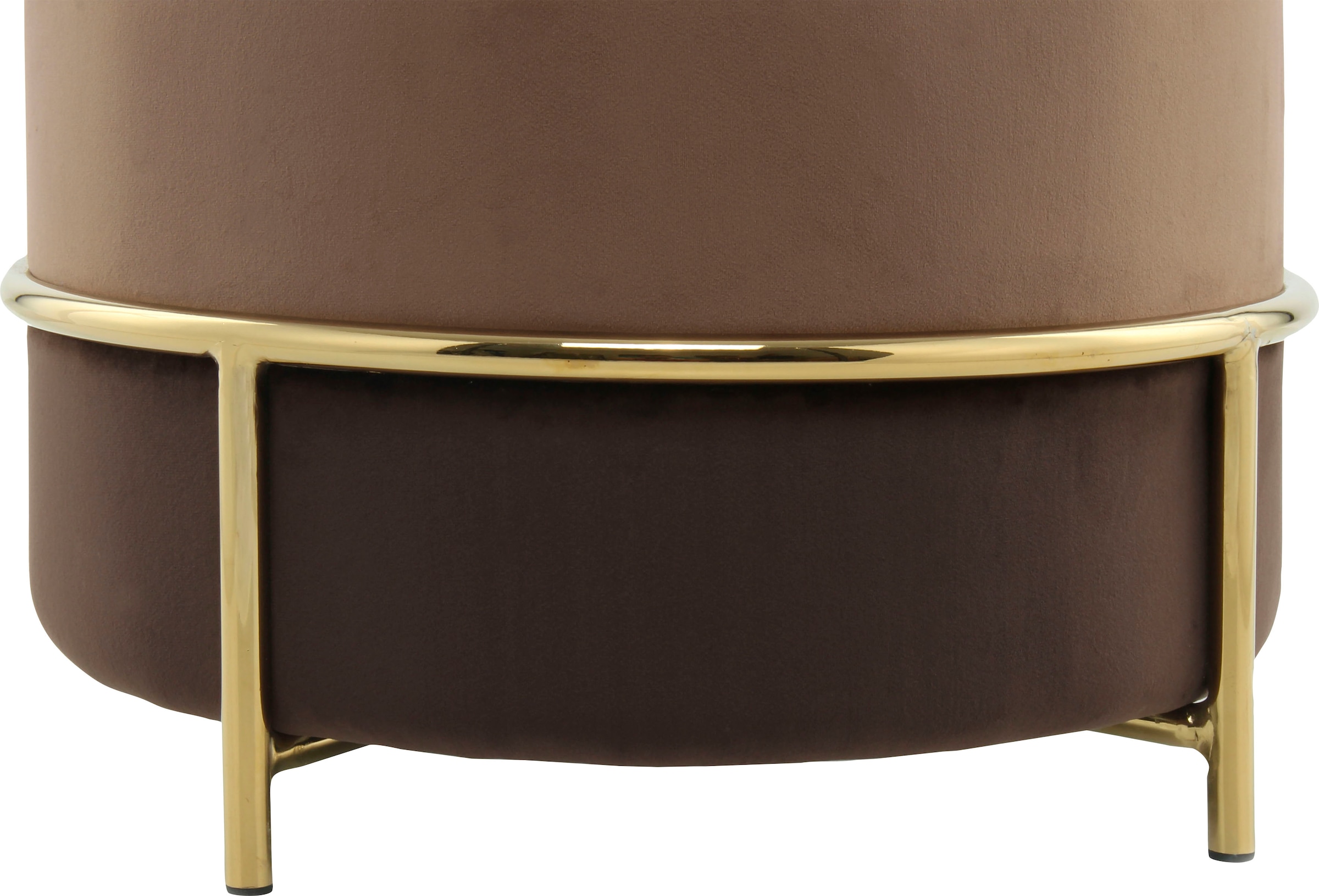 Kayoom Sitzhocker »Hocker Matilda 125, Komfortable runde Form, Gemütlicher Design-Hocker«, (1 St.), samtweich, elegant, gepolstert, große Sitzfläche