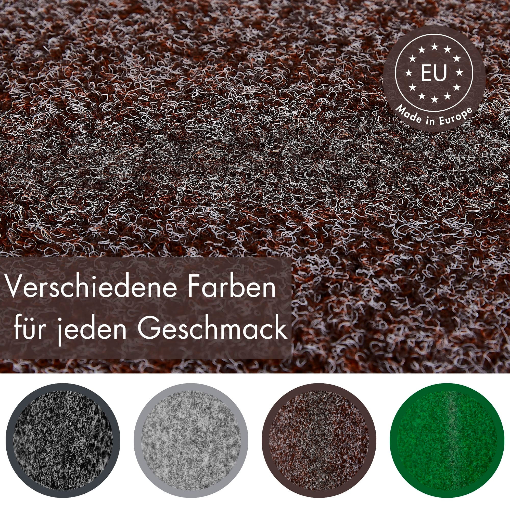 Andiamo Kunstrasen »Aberdeen, Made in Belgium«, rechteckig, 10 mm Höhe, aus Nadelfilz, mit Drainagenoppen, für Balkon, Terasse, Wintergarten