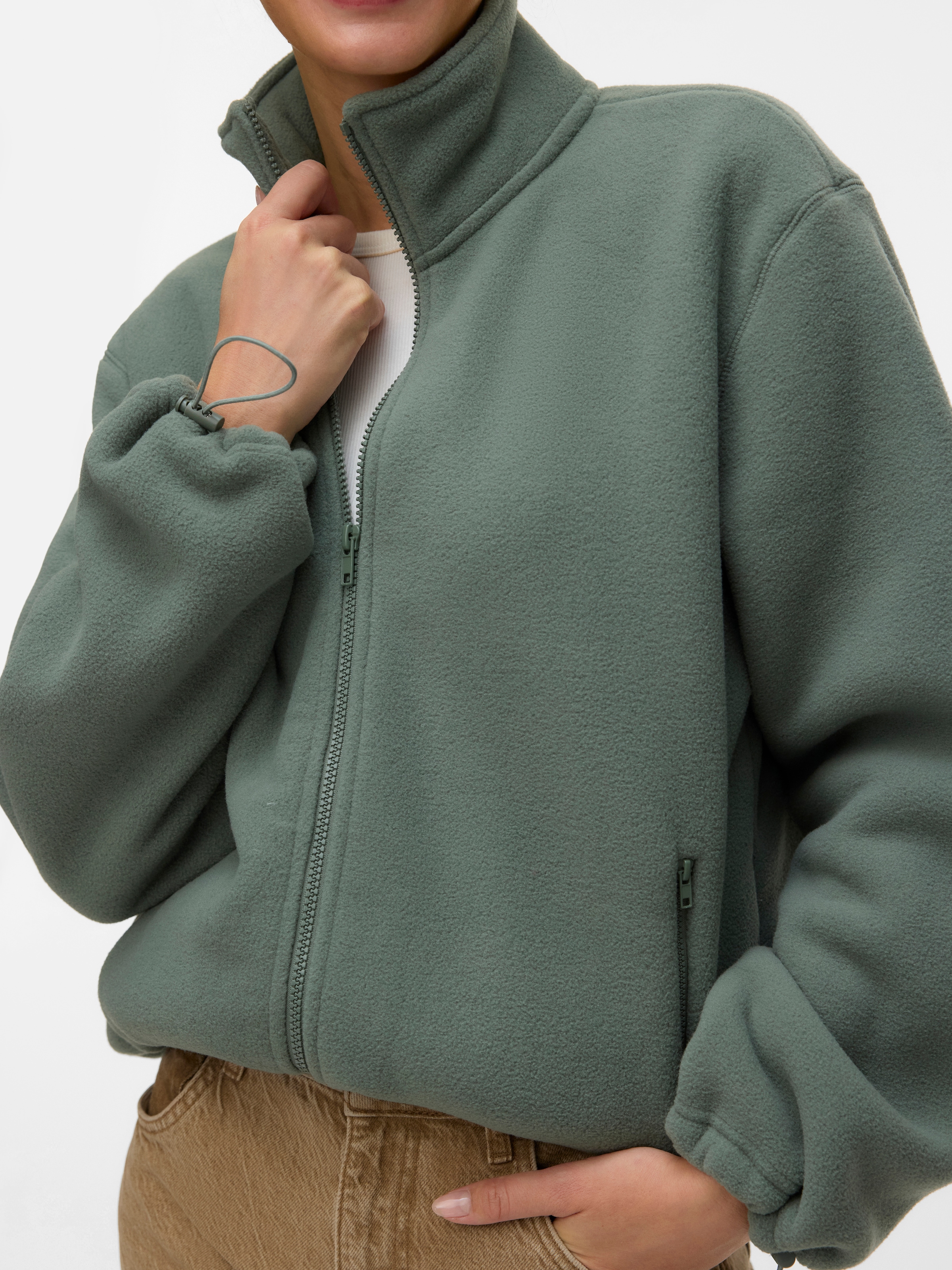 Vero Moda Fleecejacke »VMJANNIE LS FLEECE ZIP JACKET EXP« aus Polyester, normale Passform, mit elastischem Bund, pflegeleicht