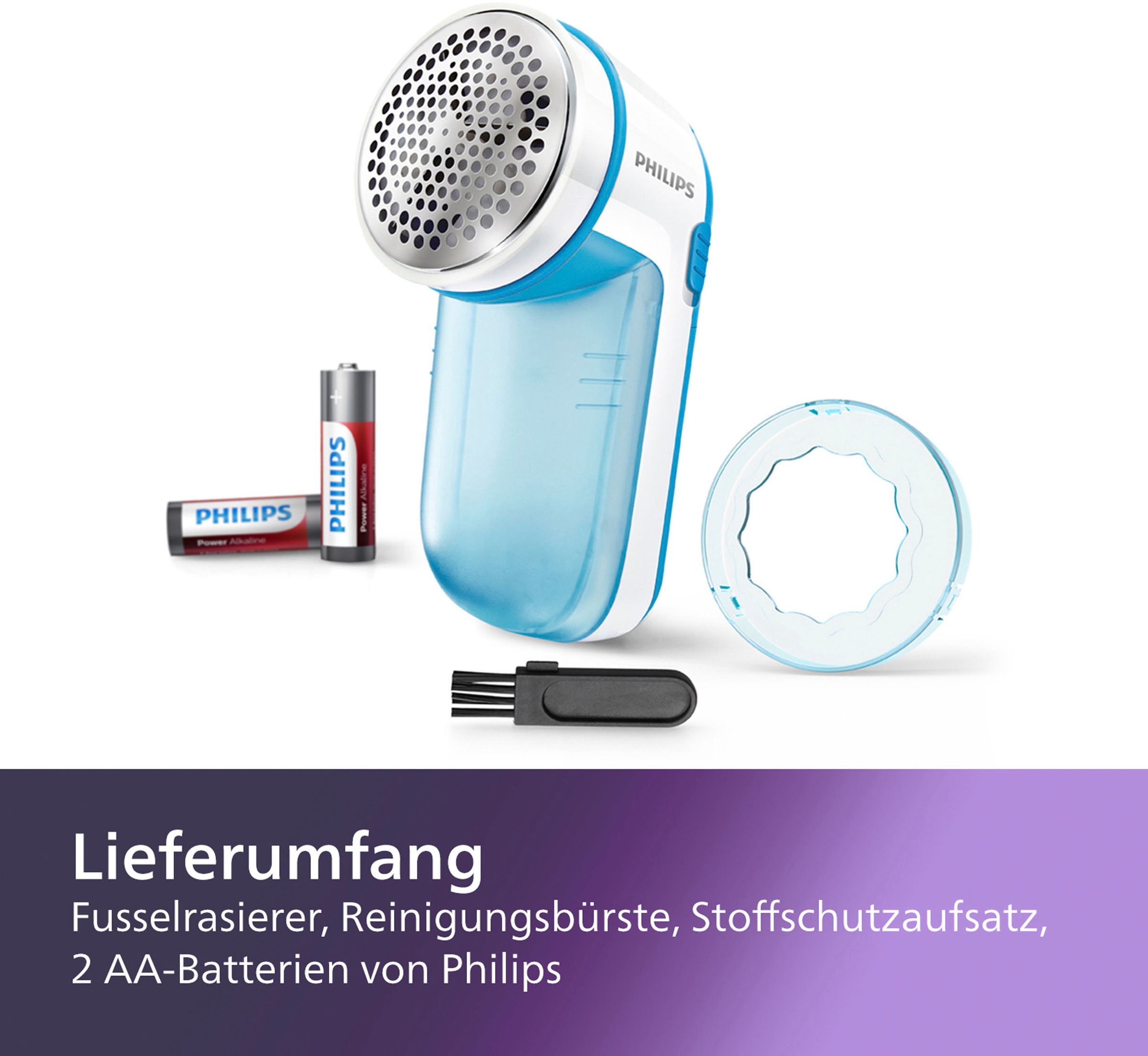 Philips Fusselrasierer »GC026/00«, batteriebetrieben, 2 Höheneinstellungen