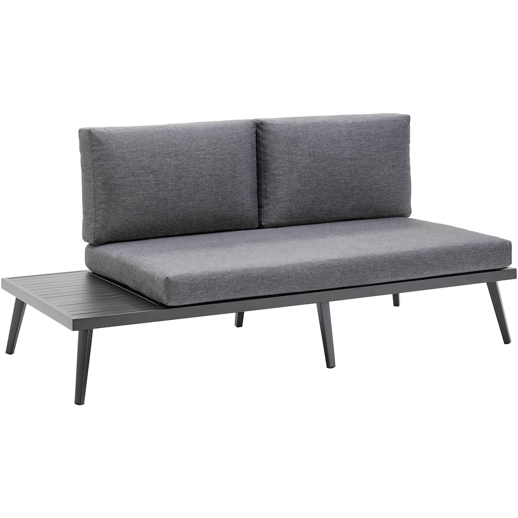 KONIFERA Gartenlounge-Set »Denver«, (Set, 14 tlg., 2x 2er Sofa mit Ablae, 1x Ecke, 1x Sessel, 1x Tisch 85x85x39,5cm)