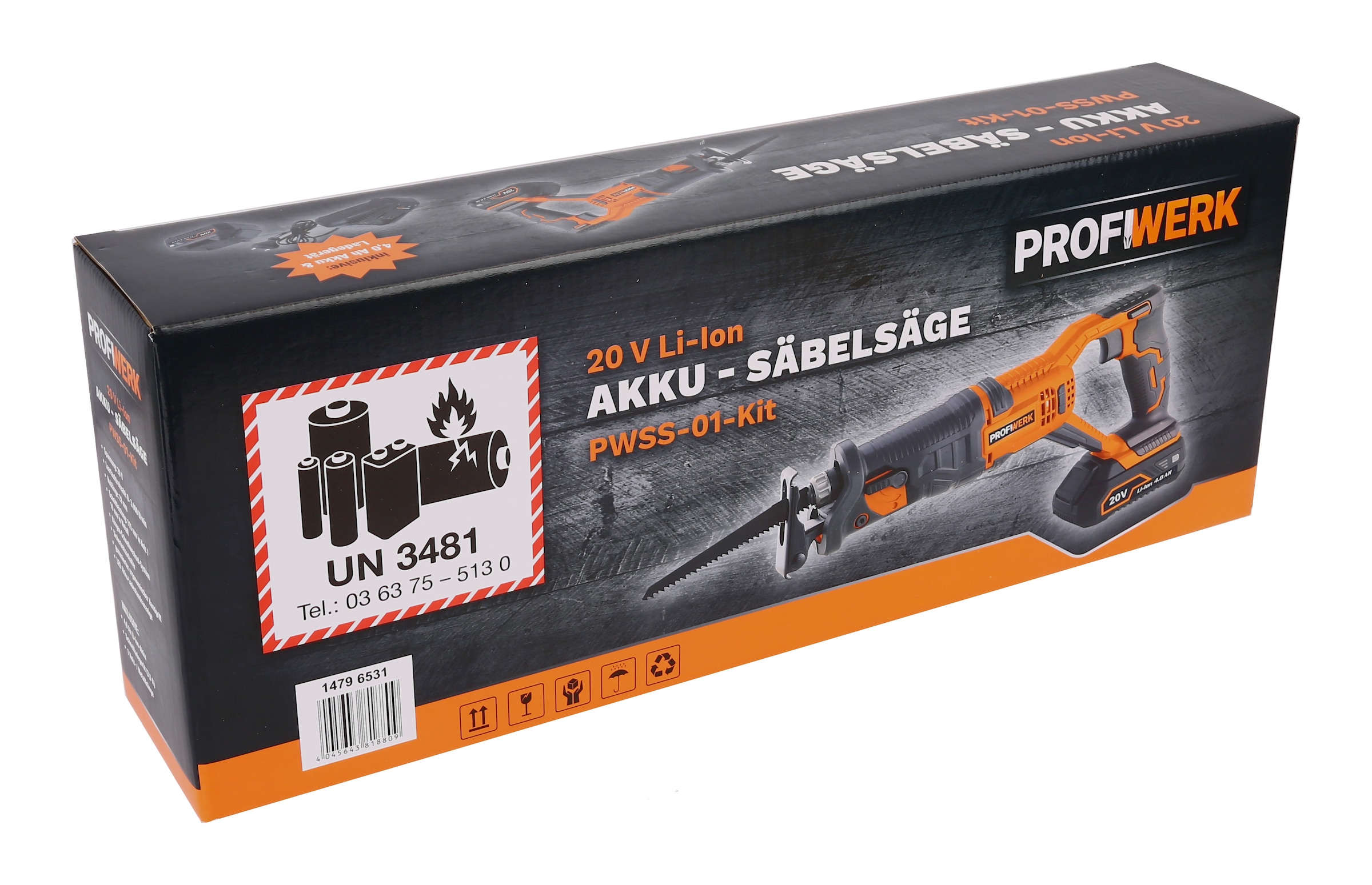 Profiwerk Akku-Säbelsäge »PWSS-01-Kit 20V, Schnittleistung XXL Akku, 115/10mm«, 3 Jahren mit Garantie | Netzteil) online kaufen (4Ah