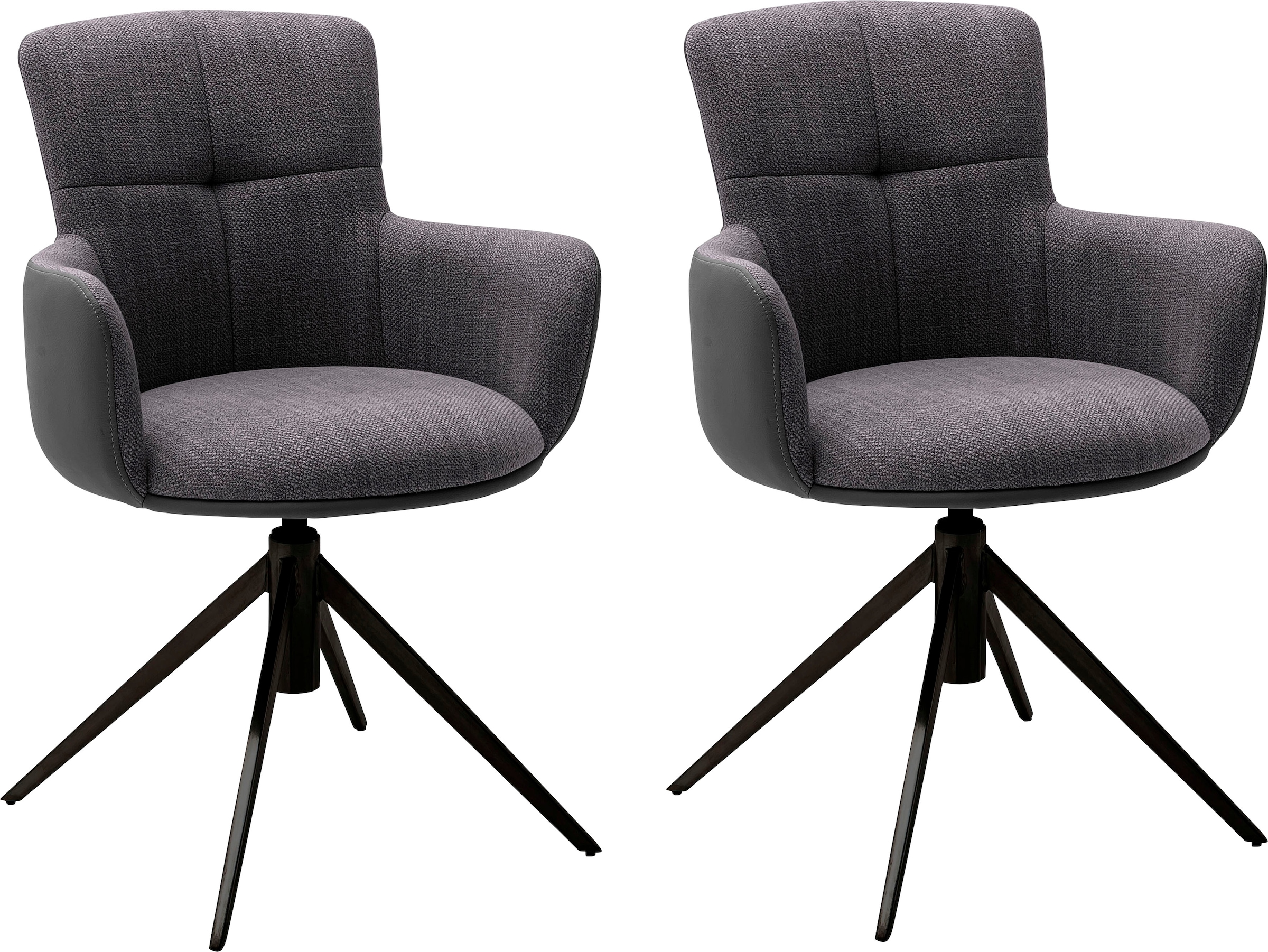 MCA furniture Esszimmerstuhl bis 2er auf Stuhl drehbar mit Raten Set Nivellierung, »Mecana«, (Set), 2 kg 120 bestellen St., 360° Materialmix
