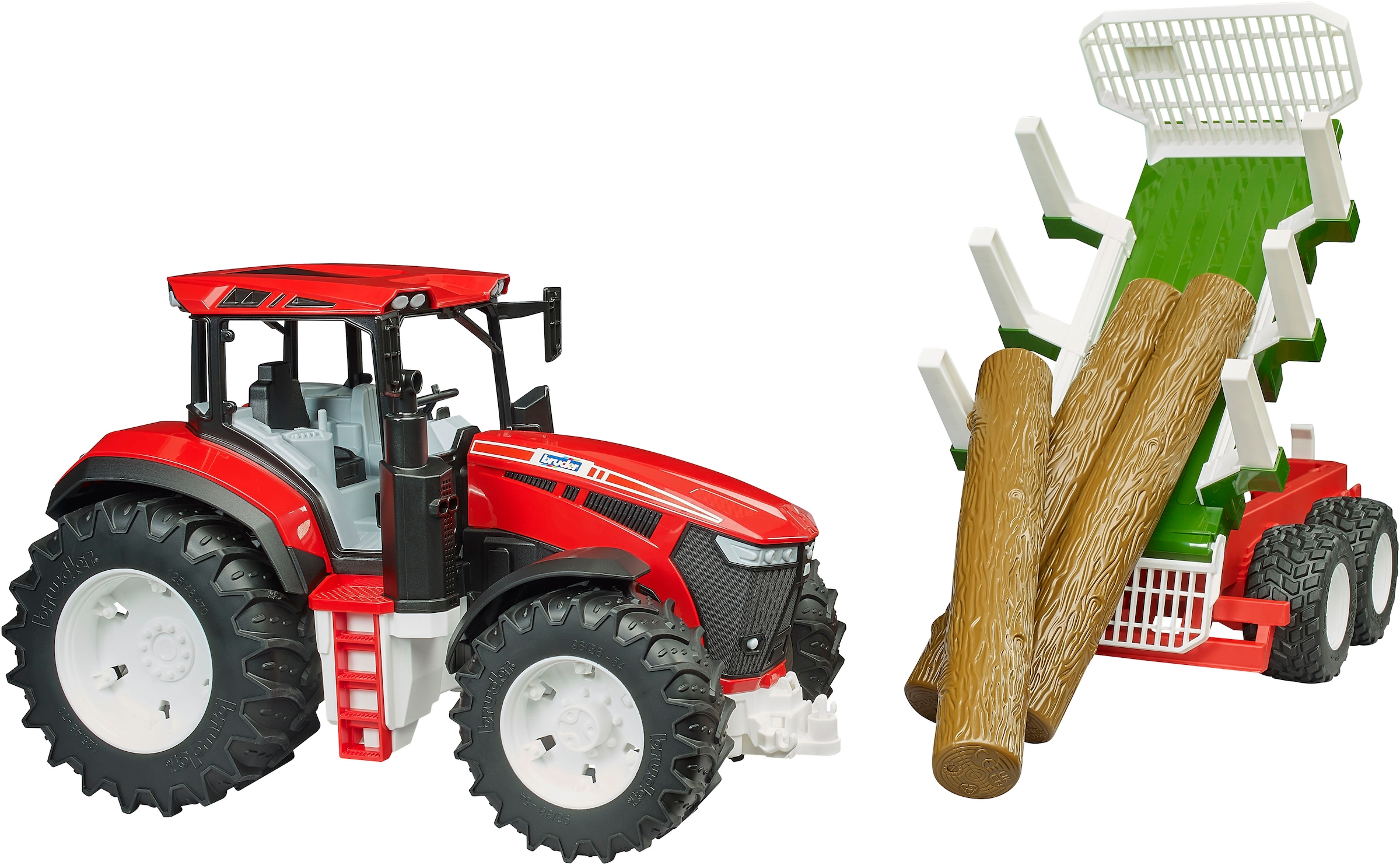 Bruder® Spielzeug-Traktor »Roadmax Traktor mit Rückeanhänger (03453)« Made in Europe