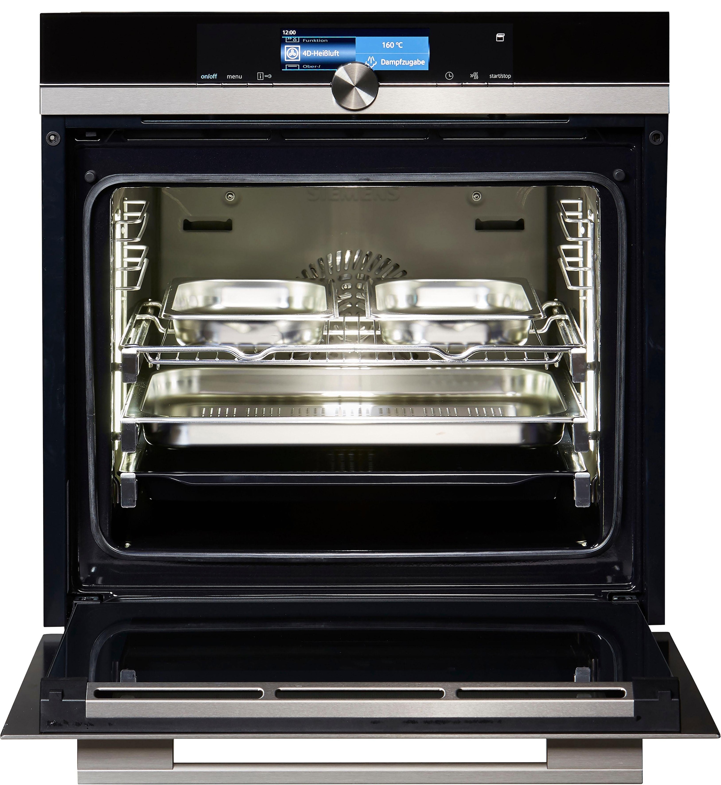 SIEMENS Dampfbackofen iQ700 »HS658GXS7«, mit 3-fach-Teleskopauszug, ecoClean Plus