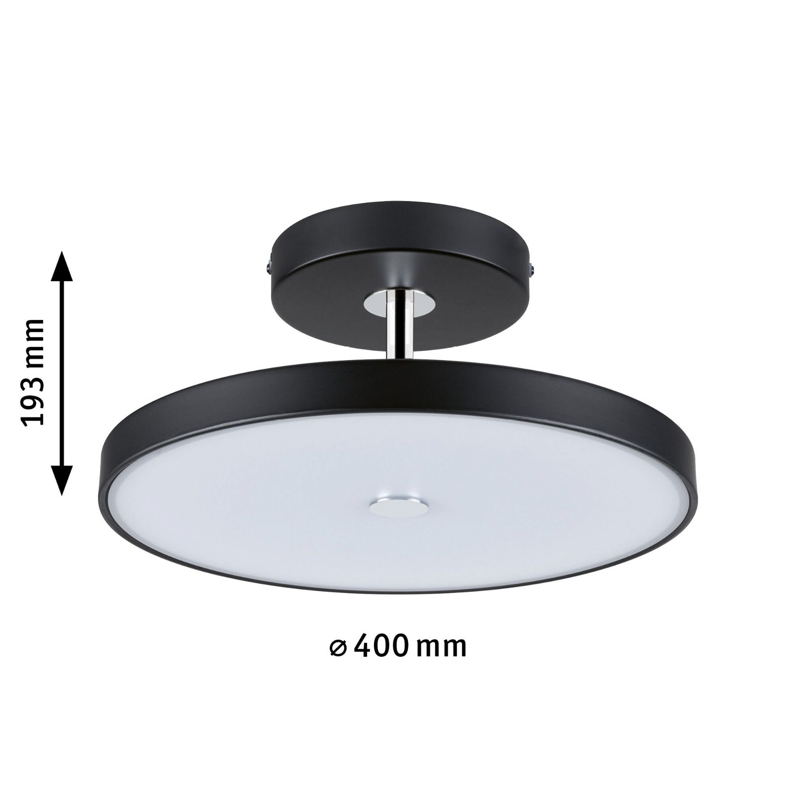 Paulmann LED Deckenleuchte »Hildor Smart Home Zigbee 30W 400 mm Schwarz 230V Metall/Kunststoff«, 1 flammig, dimmbar