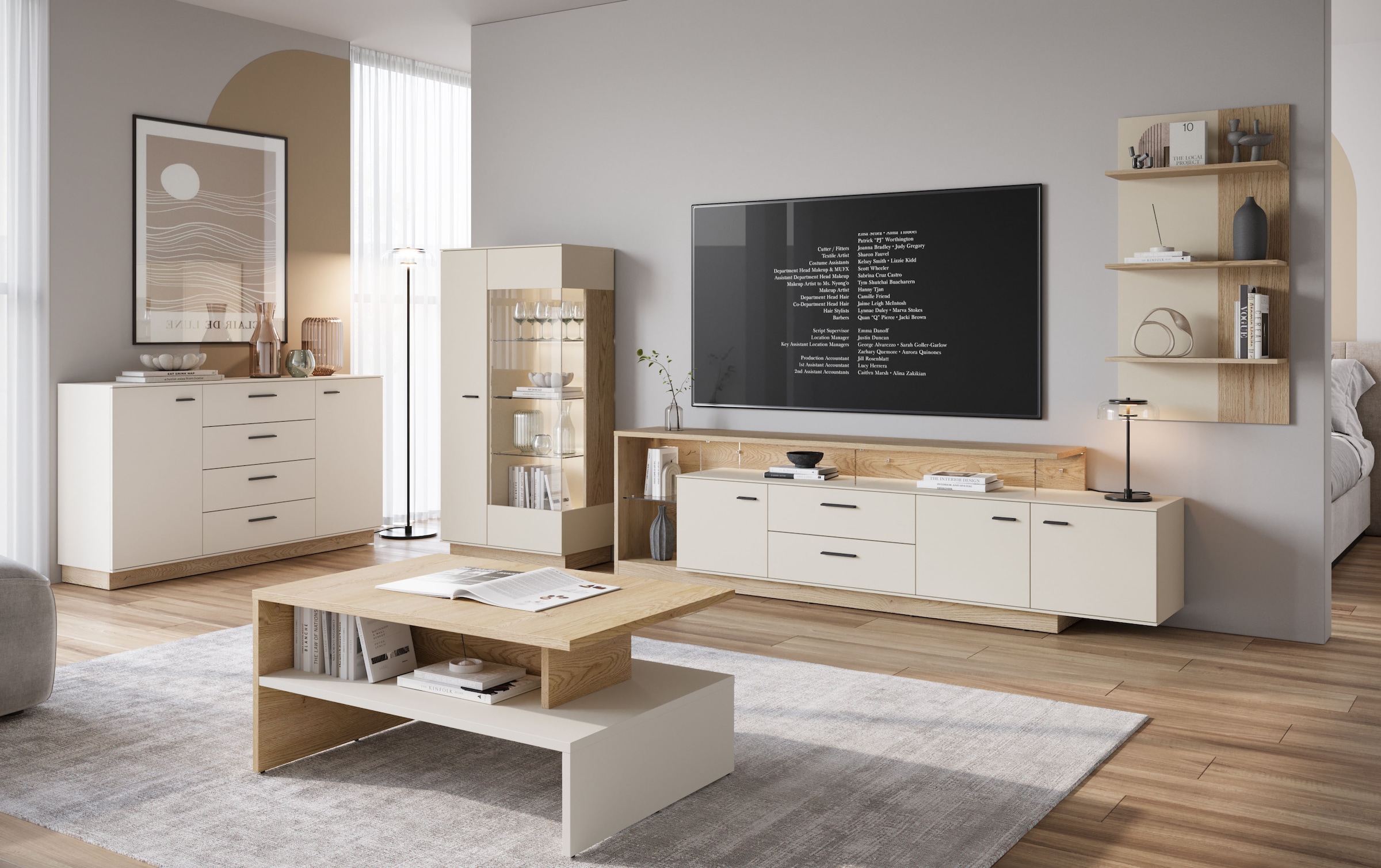 Home affaire Wandregal Wandpaneel, Wandregal, Breite 60 cm, 3 Ablageböden