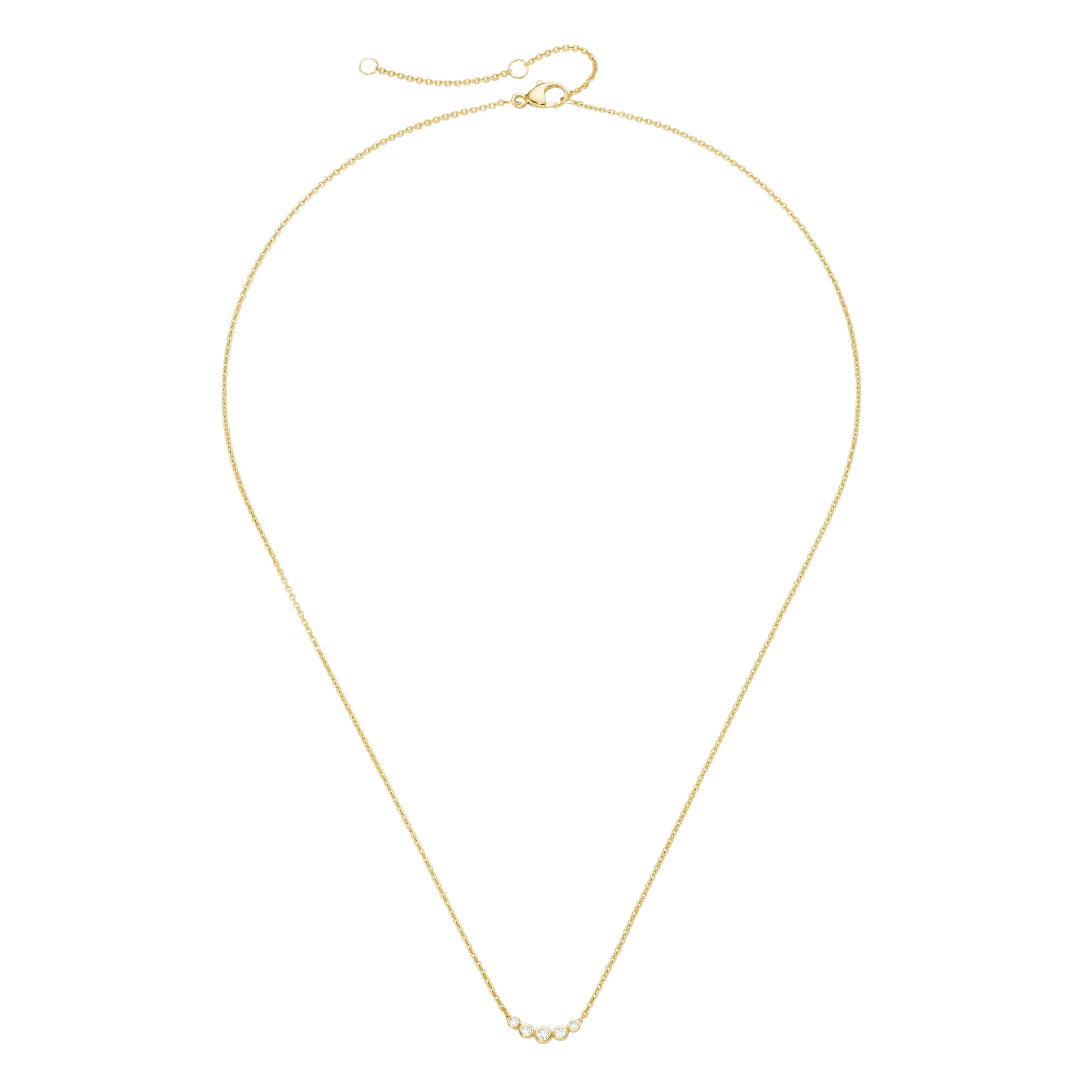 Luigi Merano Collier »Collier Mittelteil gebogen, mit funkelnden Brillanten, Gold 585«