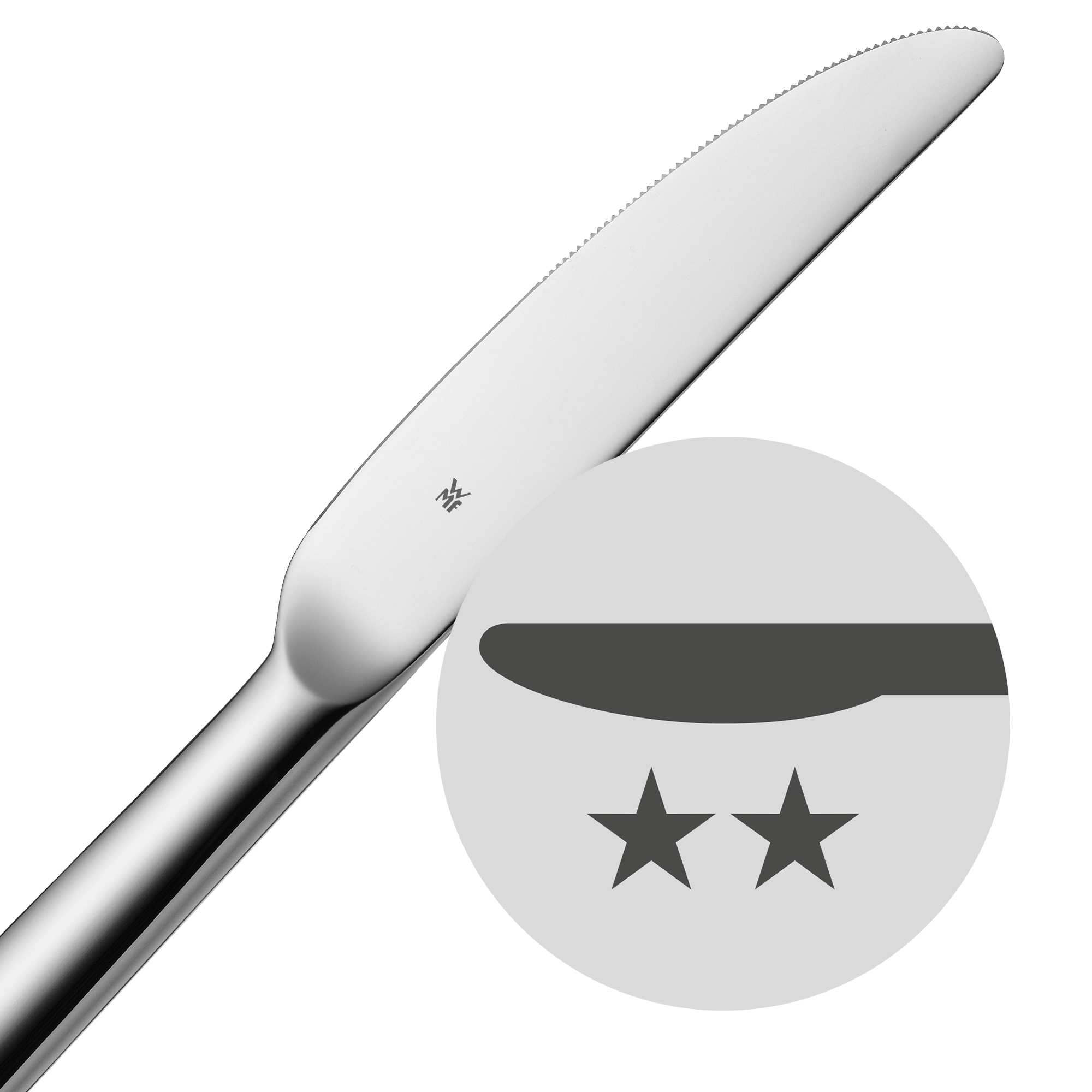 WMF Besteck-Set »Palermo«, (Set, 30 tlg.), Monobloc-Messer, ergonomisch, geschmiedete Messer, Wellenschliff