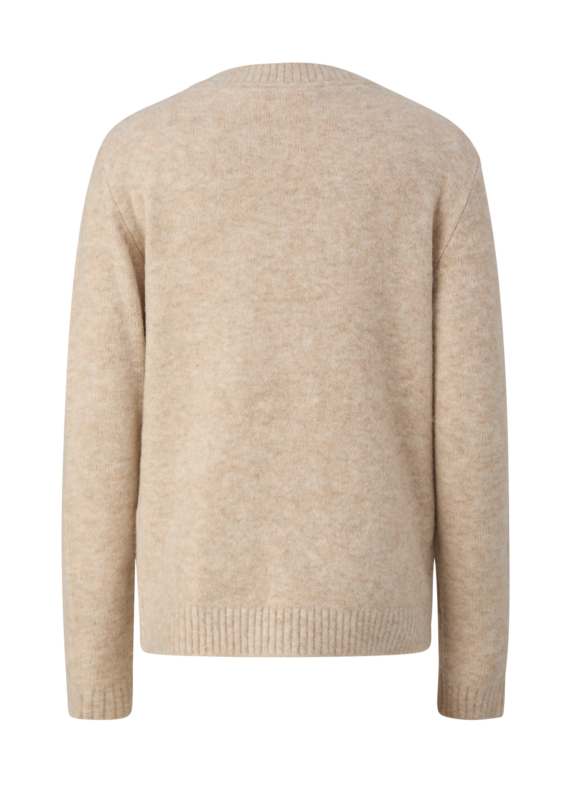 s.Oliver Junior Strickpullover mit Rentierintarsie, meliert, Rundhalsausschnitt