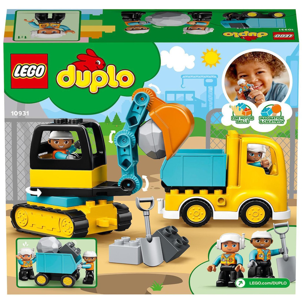 LEGO® Konstruktionsspielsteine »Bagger und Laster (10931), LEGO® DUPLO® Town«, (20 St.)