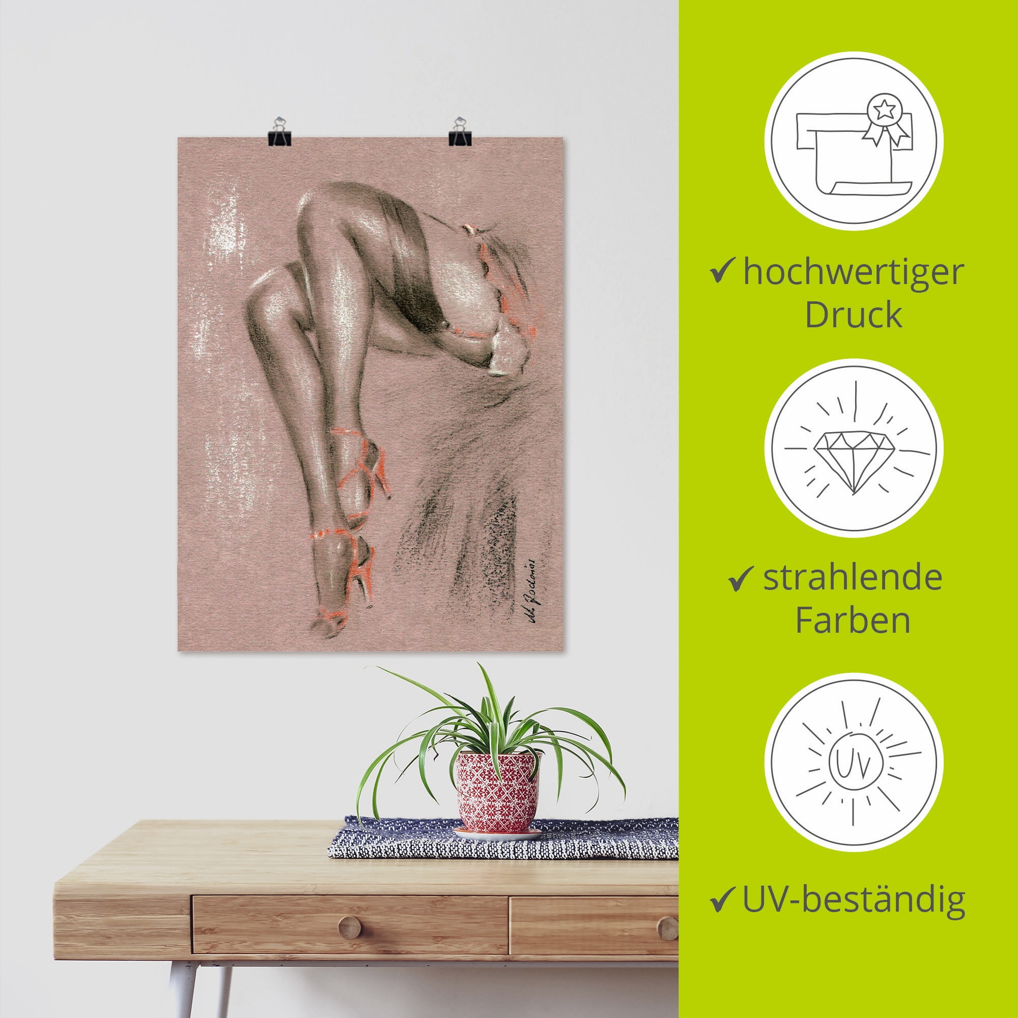 Artland Wandbild »Erotisches in High Heels« Frau 1 Stk. tlg. als Leinwandbild, Poster in verschied. Größen