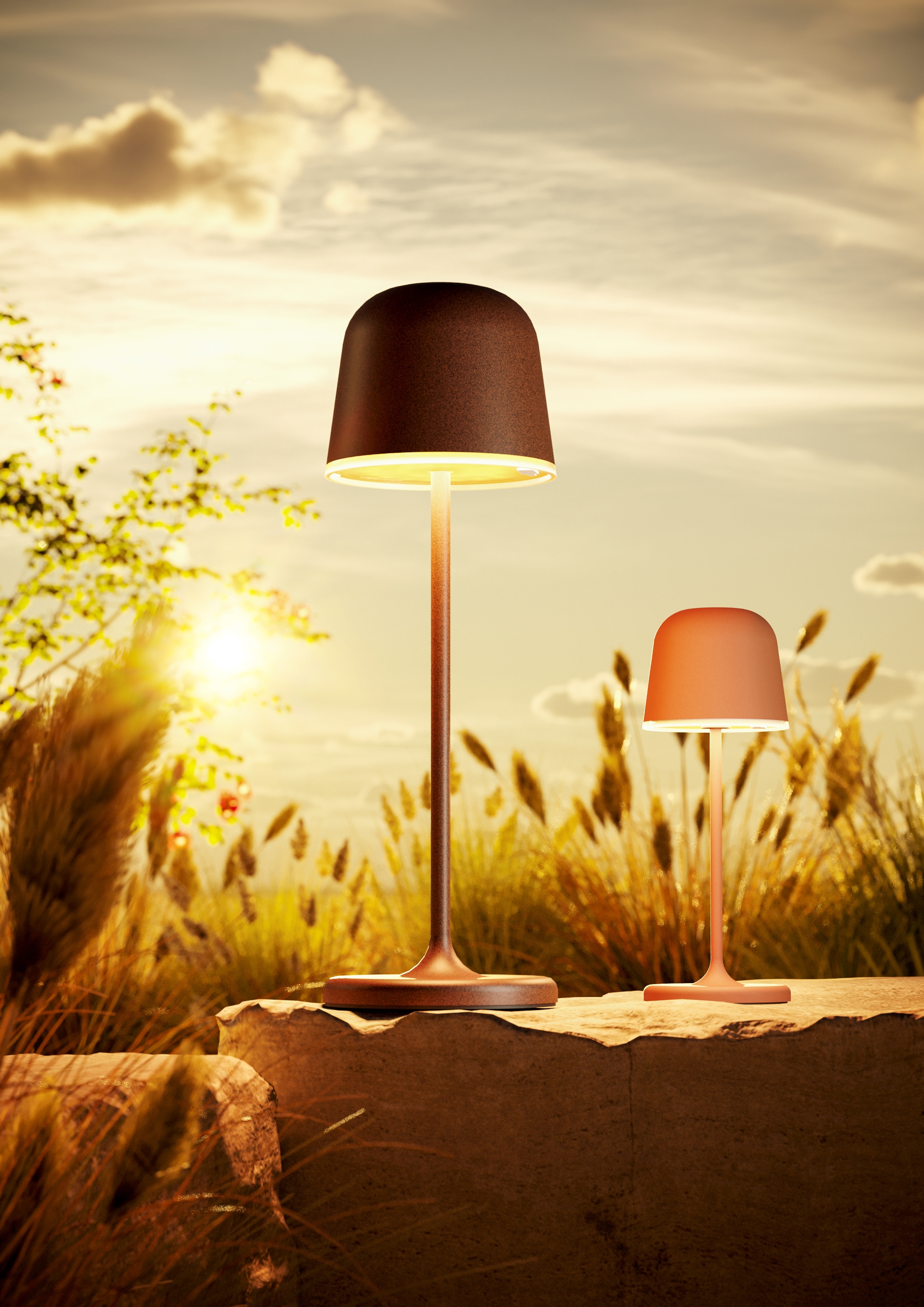 EGLO Tischleuchte »MANNERA-S Tischlampe - Alu, Stahl - LED - 1,8W - IP54« LED-Modul 1 Stk. Neutralweiß | Warmweiß Akku Außentischleuchte, Gartenlampe m. Erdspieß, H20 x Ø7,5 cm