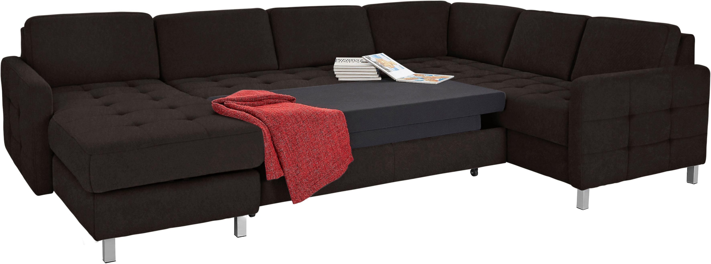 sit&more Wohnlandschaft Pablo U-Form, wahlweise mit Bettfunktion und Bettkasten