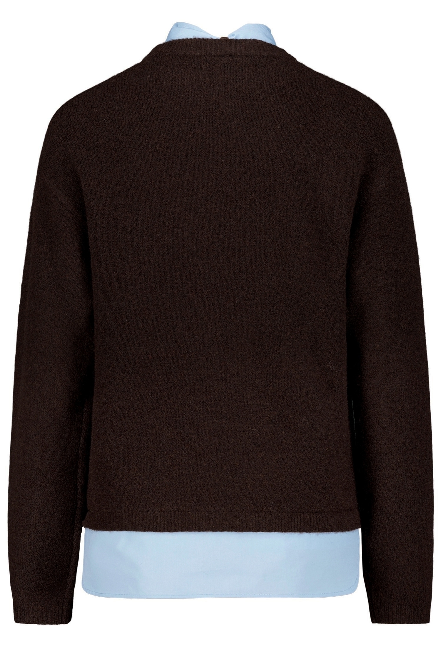 Zero Strickpullover »Strickpullover mit Bluseneinsatz«