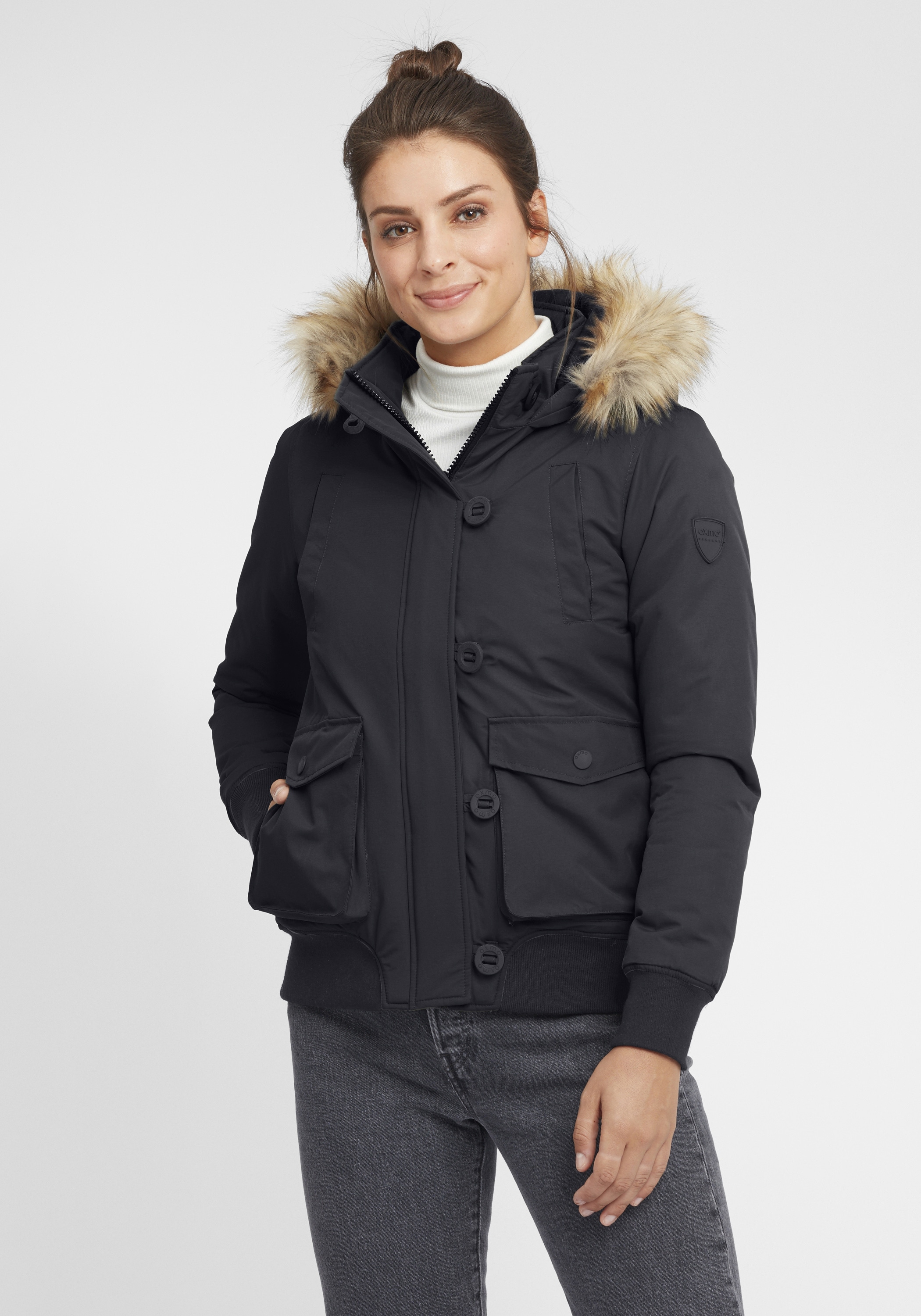 OXMO Winterjacke »Winterjacke OXAcila«, mit Kapuze