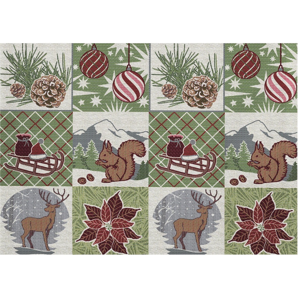 APELT Platzset »1531 Winterwelt, Gobelin, Weihnachtsdeko, Weihnachten«, (Set, 2 St.)