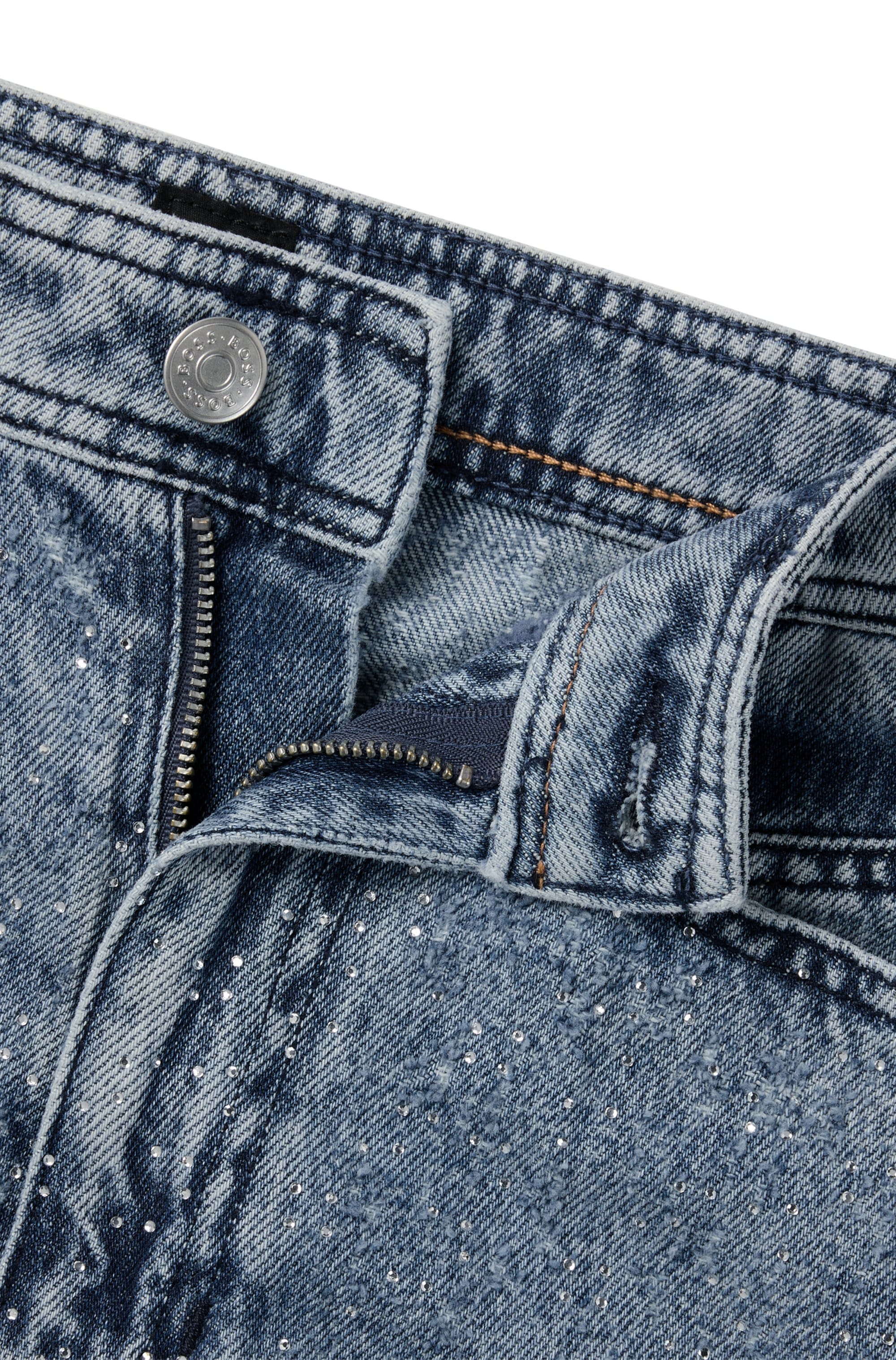 BOSS ORANGE High-waist-Jeans »Marlene High Rise, High Waist Premium Damenmode«, mit All Over Straß und Glitzer Effekt
