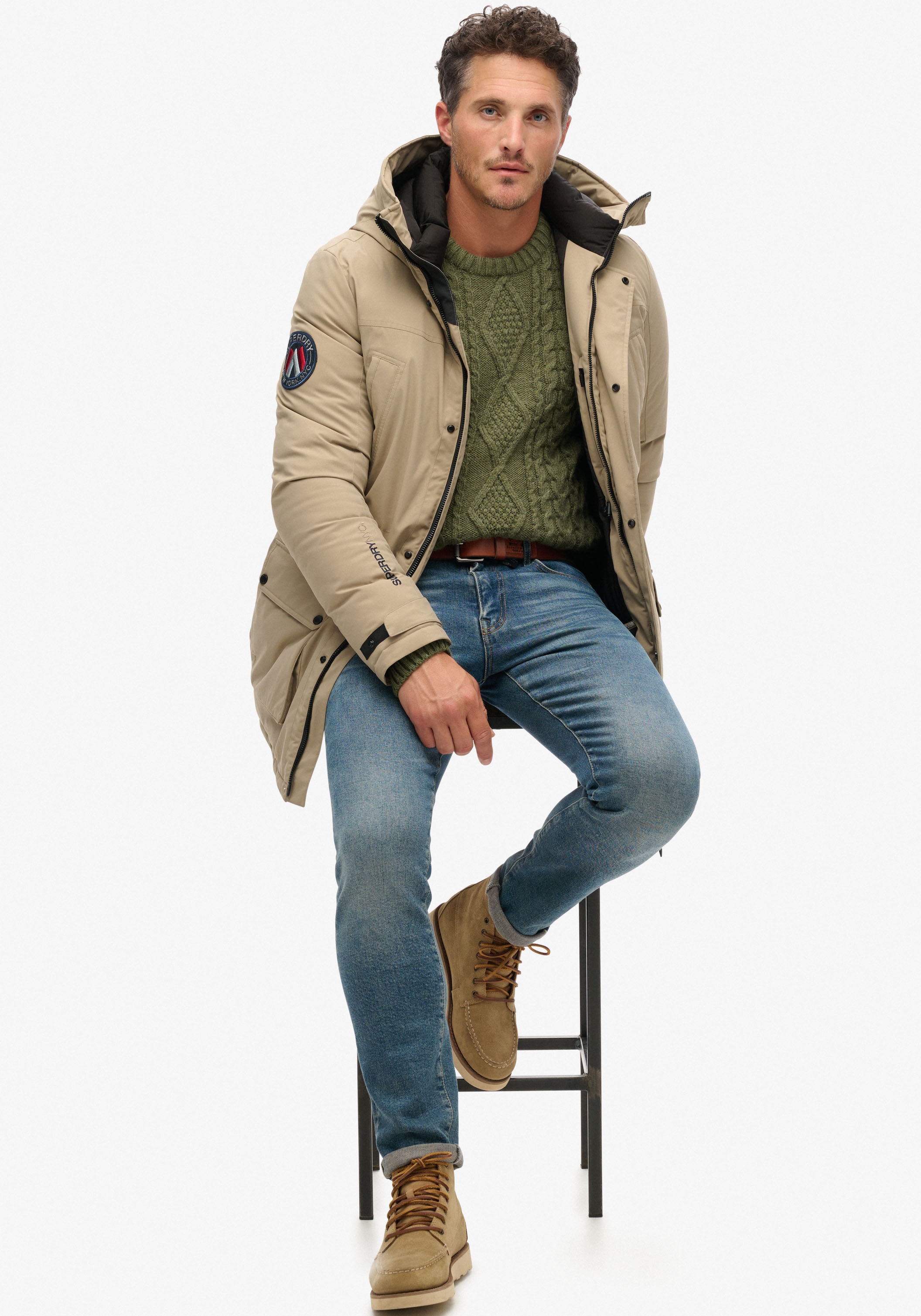 Superdry Steppjacke »City Padded Parka Jacket«, mit Kapuze