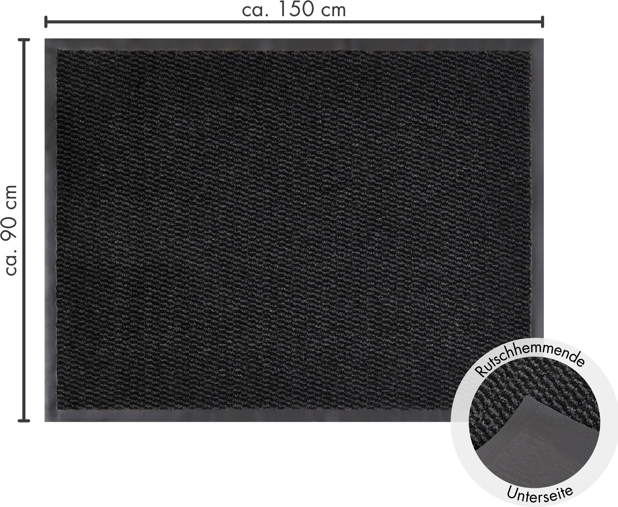 Andiamo Fußmatte »Easy, Made in Netherlands«, rechteckig, 5 mm Höhe, Schmutzfangmatte, rutschhemmend, Innen- und überdachten Außenbereich