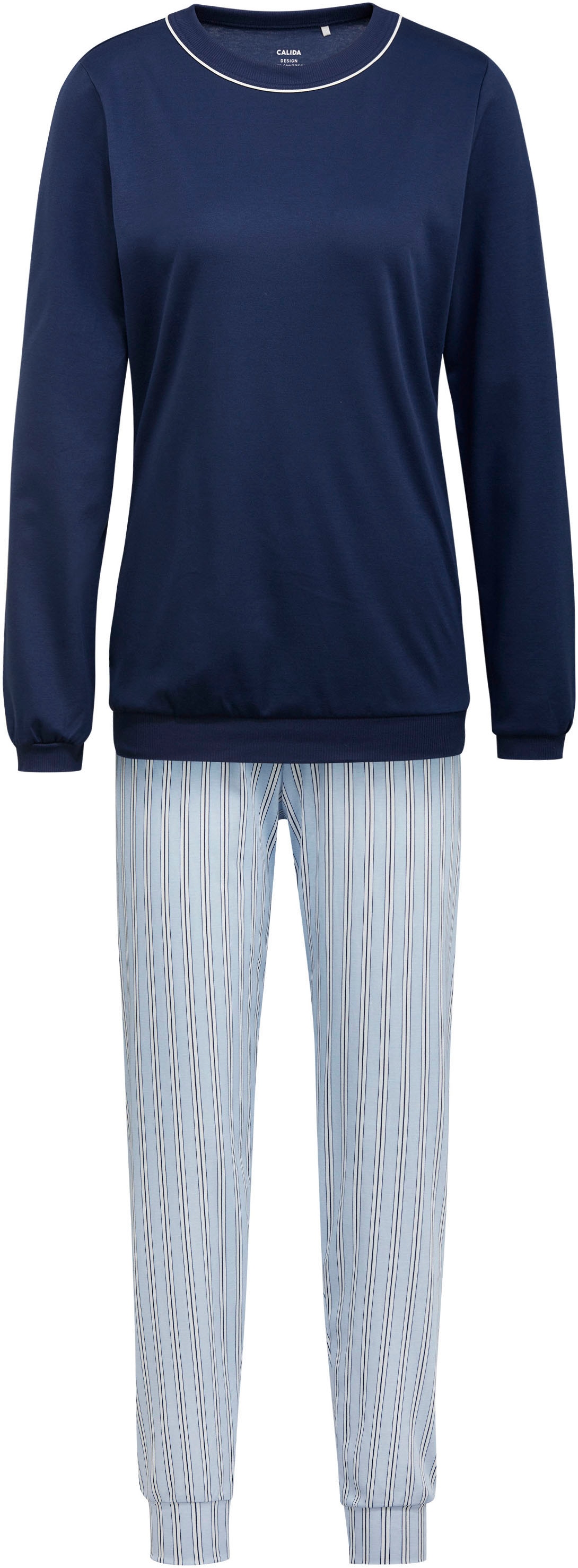 CALIDA Pyjama »Sweet Dreams«, (2 tlg.), mmit Rippbündchen an allen Abschlüssen