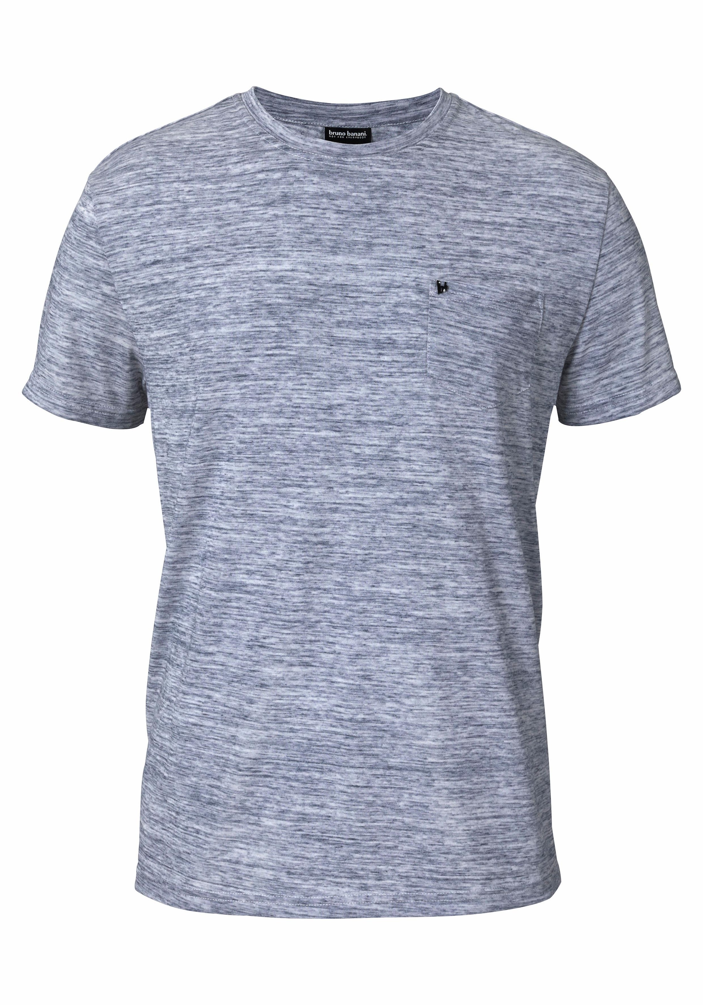 Bruno Banani T-Shirt, Kurzarm, Slim Fit, unifarben, Rundhalsausschnitt
