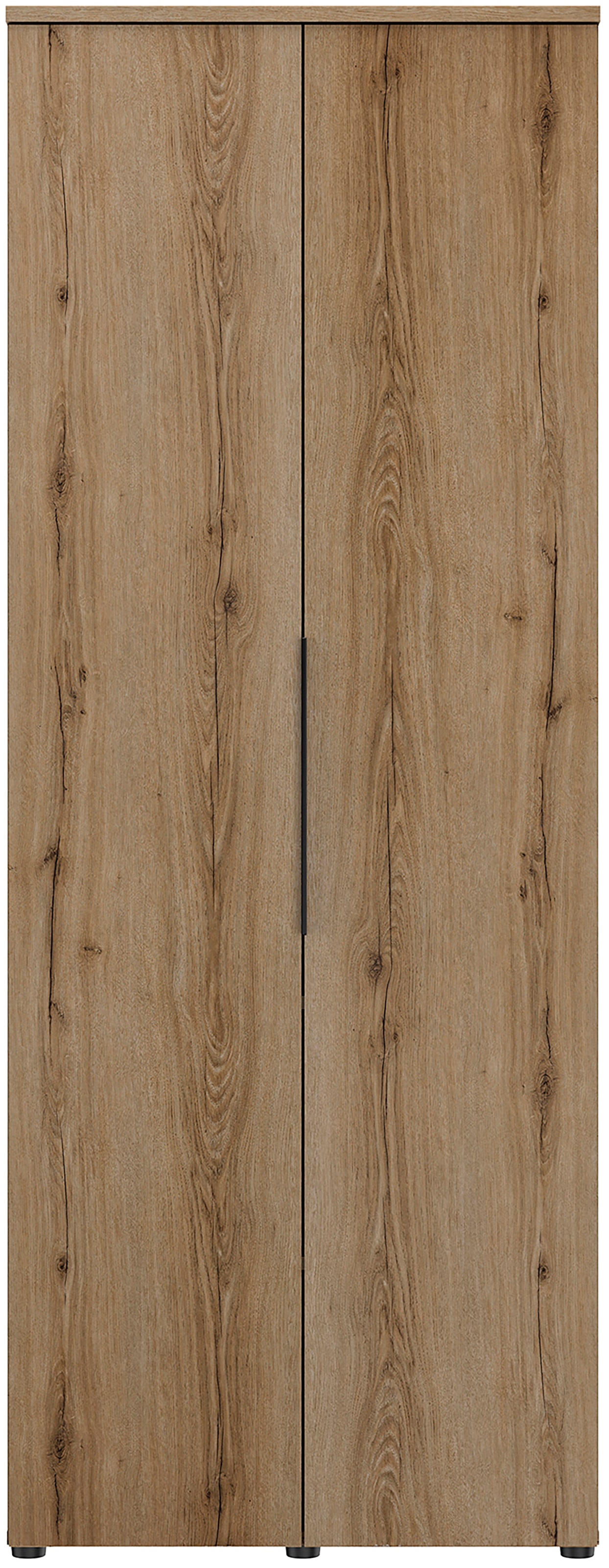 Gami Drehtürenschrank »Schrank 2 Türen«, 1/2 Kleiderschrank, 1/2 Wäscheschrank, großzügiges Volumen