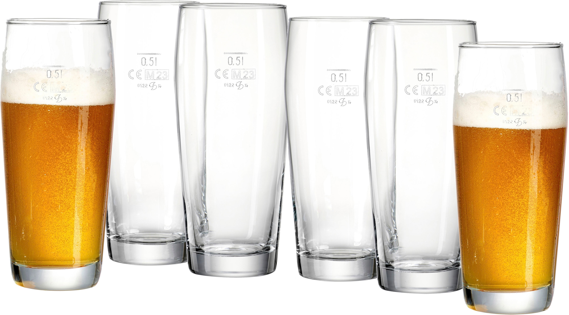 Ritzenhoff & Breker Bierglas »Willi«, (Set, 6 tlg.), 500 ml, 6-teilig