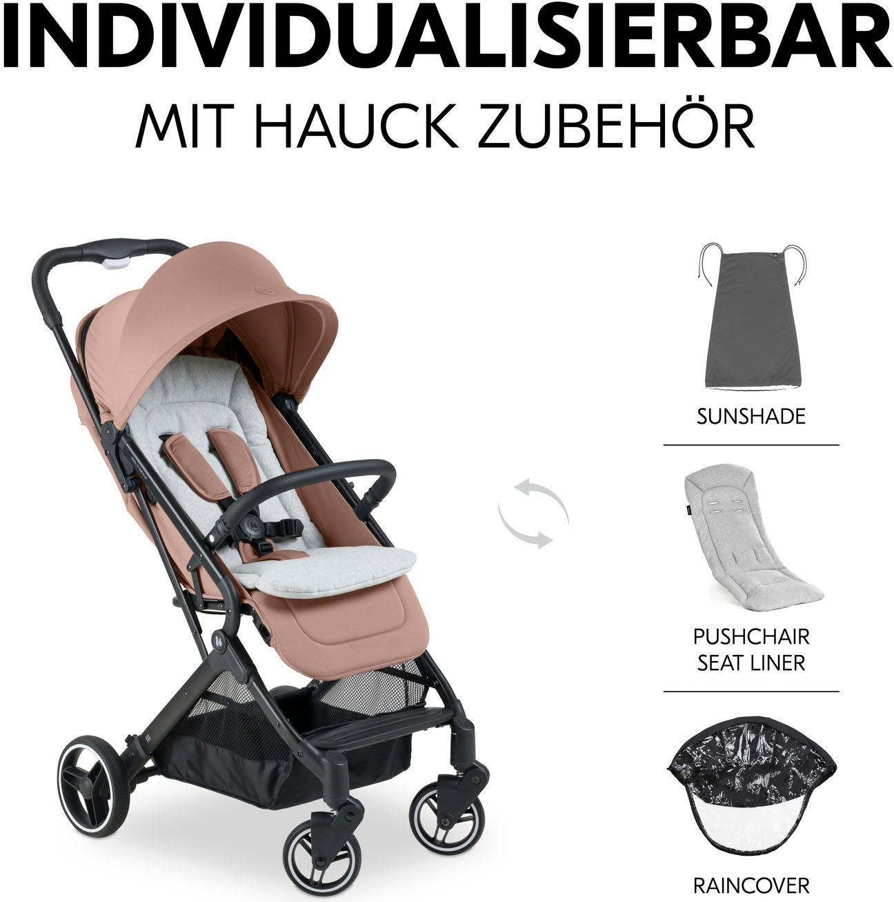 Hauck Kinder-Buggy »Travel N Care Plus Buggy, hazelnut«, 22 kg