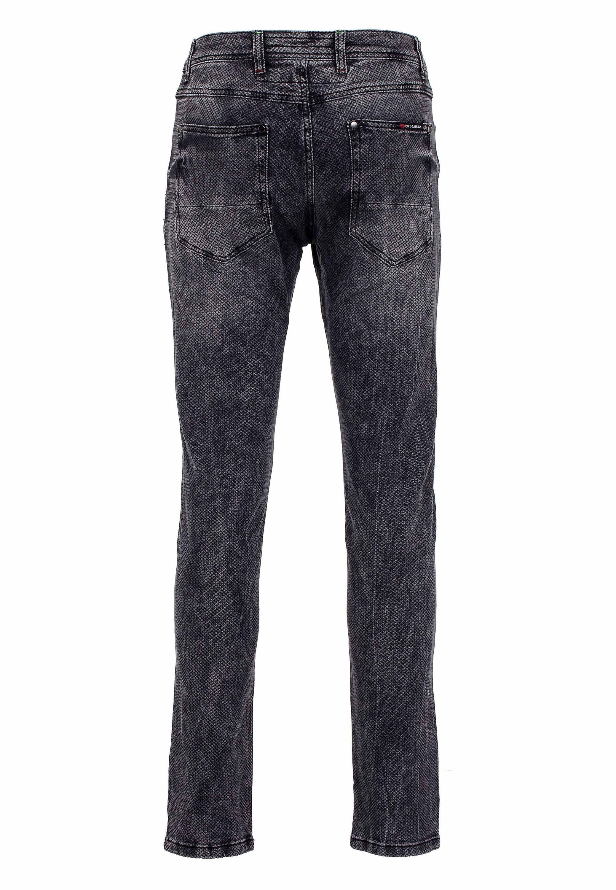 Cipo & Baxx Slim-fit-Jeans »Cipo & Baxx Jeans« mit Allover-Gitter-Musterung, CD543