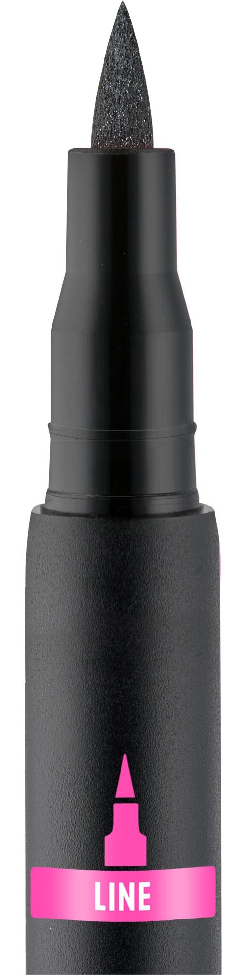 Essence Eyeliner »line it like a PRO! liner«, (Set, 5 tlg.), Präzise Filzspitze + integrierte Entfernerspitze für Korrekturen.