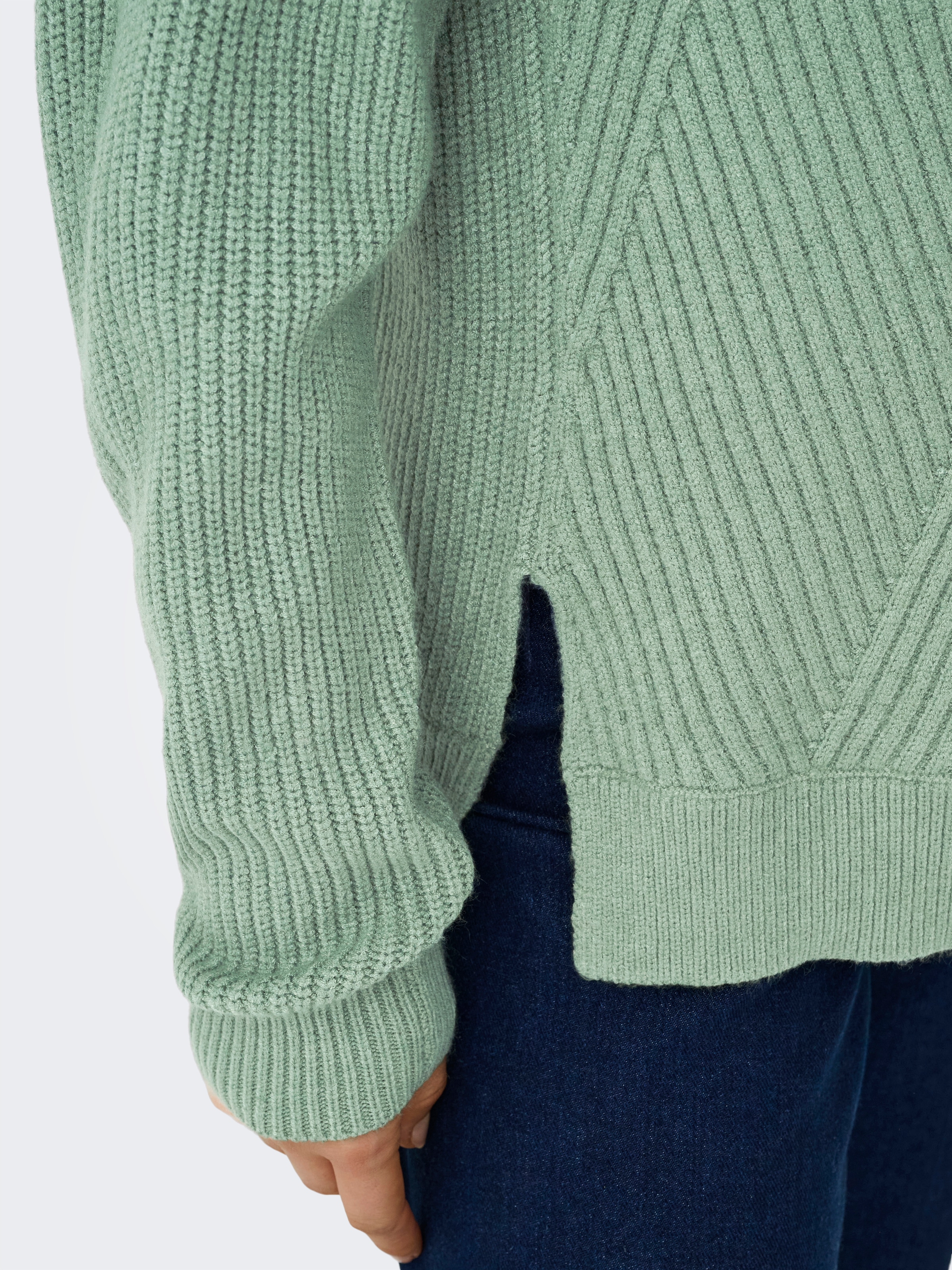 ONLY Strickpullover »ONLNELI LS HIGHNECK RIB PULLOVER EX KNT«