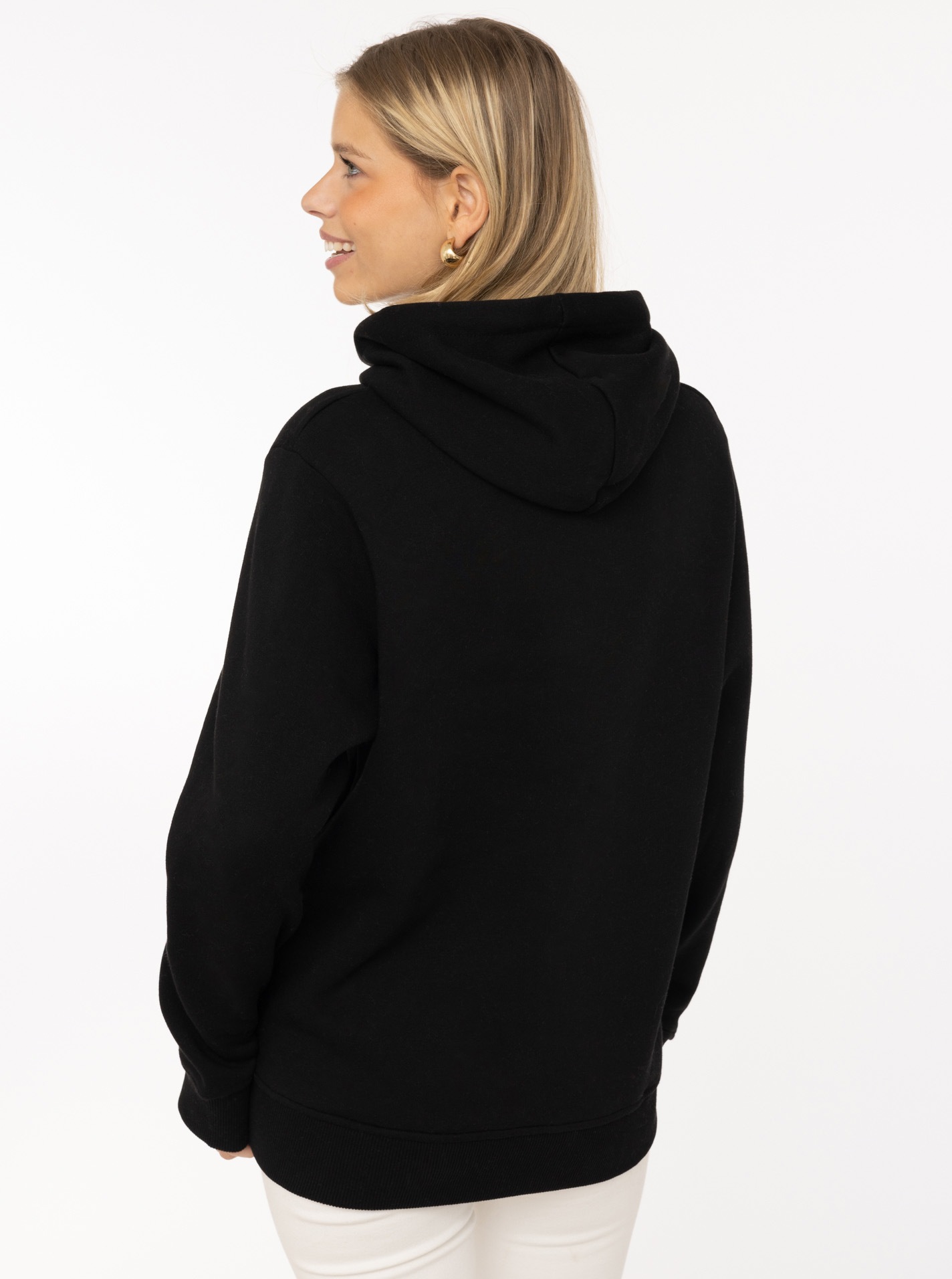 Zwillingsherz Hoodie »"Wild Free"«, gestickter Leopard, Statement Schriftzug, Kapuze
