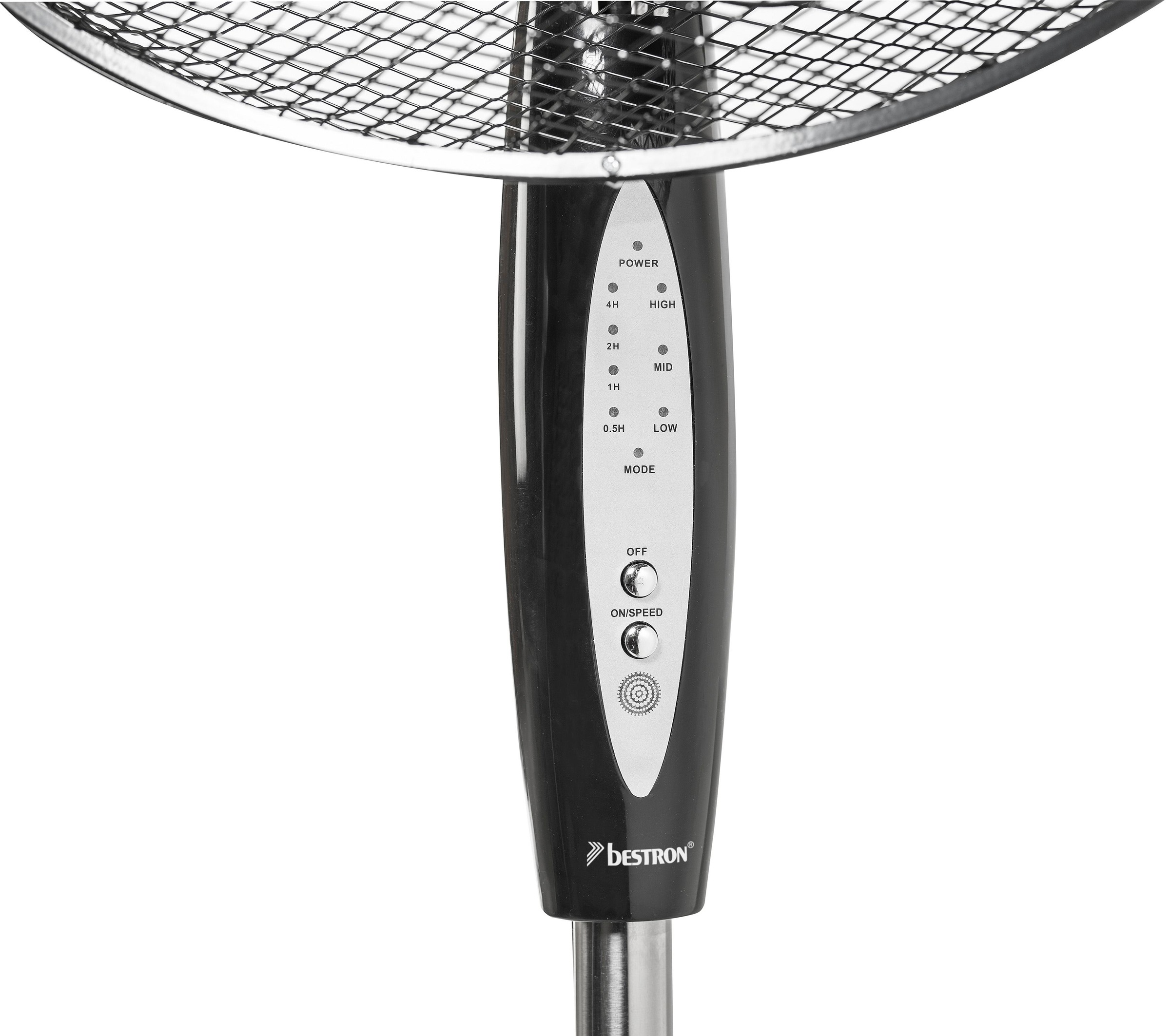 bestron Standventilator »mit Schwenkfunktion«, und Fernbedienung, Höhe: 122 cm, Ø 45 cm, 45 W, Schwarz