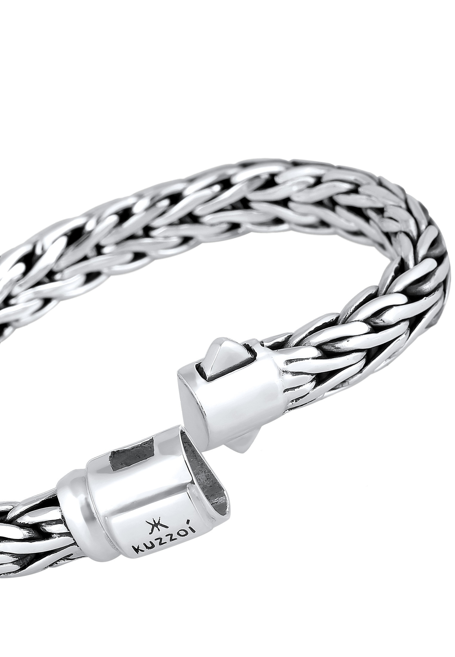 Kuzzoi Armkette »Armband Gliederarmband Zopfmuster Unisex 925er Silber«
