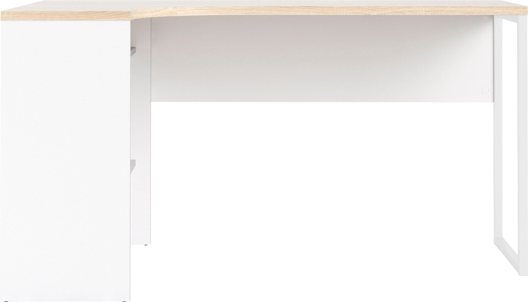 INOSIGN Eckschreibtisch »Plus« Schreibtisch mit vielen Stauraummöglichkeiten, Gestell aus Metall