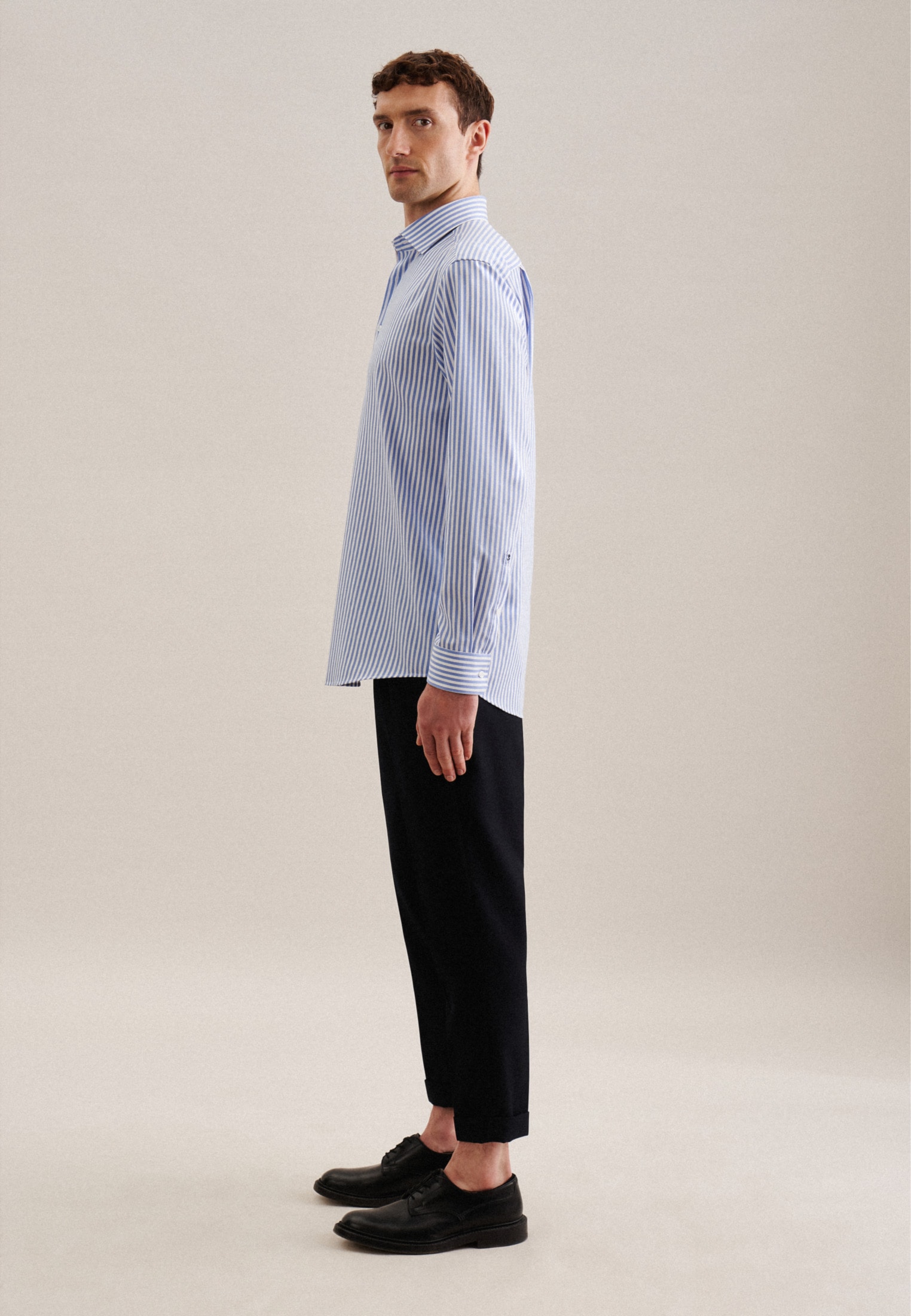 seidensticker Businesshemd »Schwarze Rose« Regular 1/1 Extra lang Kentkragen Gestreift