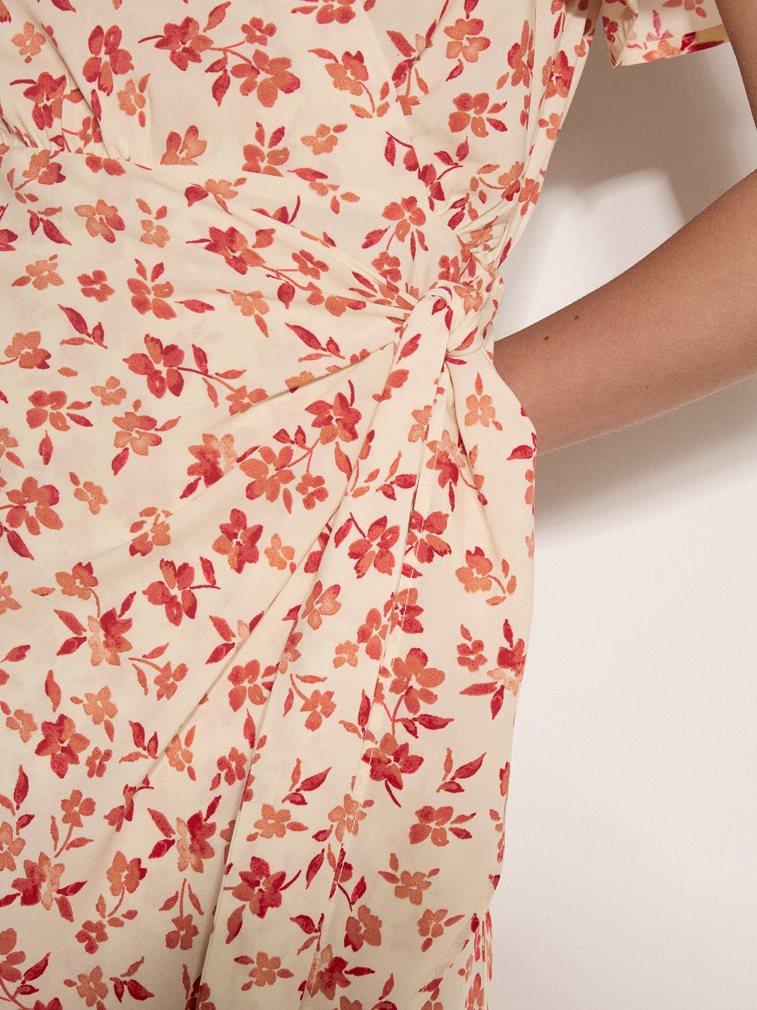 Apricot Minikleid »Minikleid« mit Stoffgürtel,  Druck