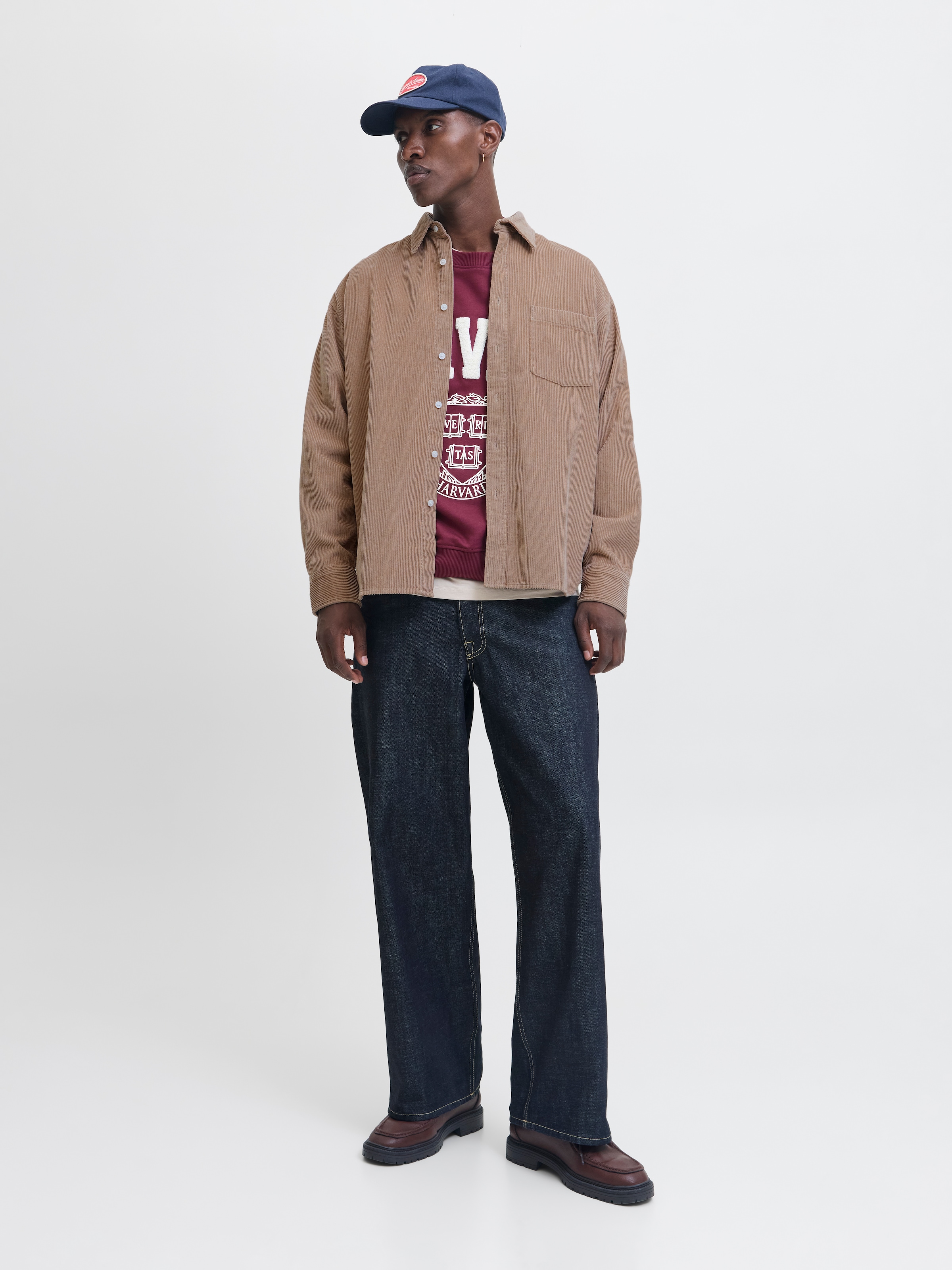 Jack & Jones Langarmhemd »JORINWOOD OVERSIZED CORD SHIRT LS«