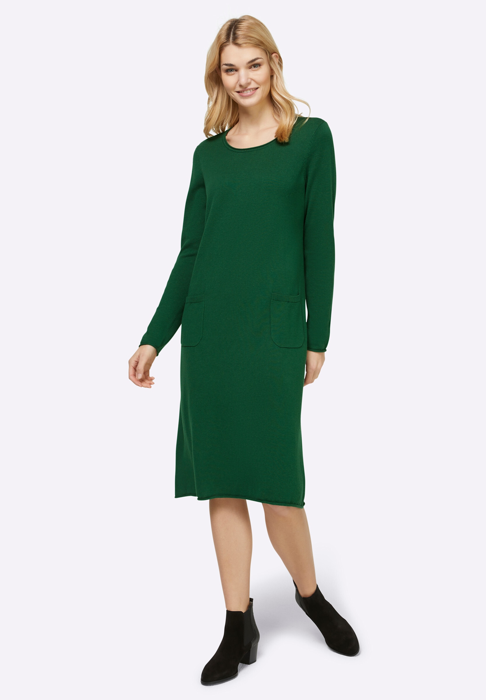 heine Strickkleid »Strickkleid Strickkleid im Viskose-Baumwoll-Mix«