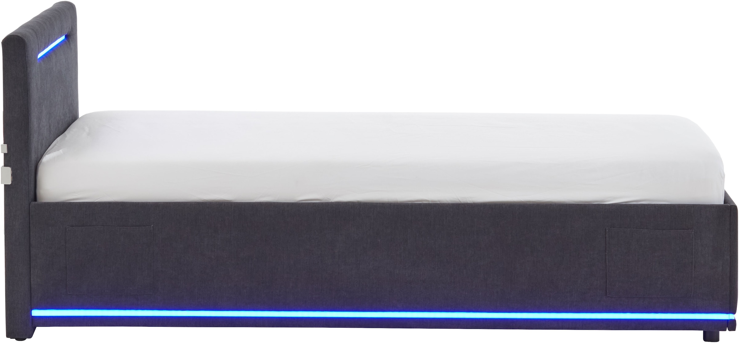 meise.möbel Polsterbett »CIRCLE inkl. LED-Beleuchtung & USB-Anschluss, wahlweise mit Bettkasten«