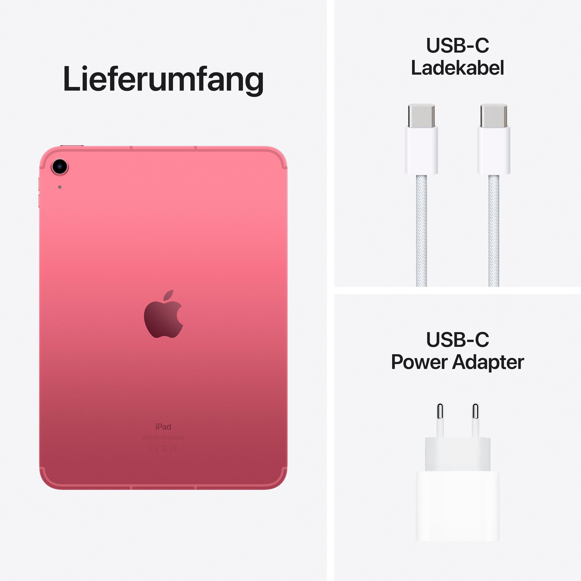 Apple Tablet »iPad 2022 Wi-Fi + Cellular (10 Generation) inklusive Poweradapter«, (iPadOS)