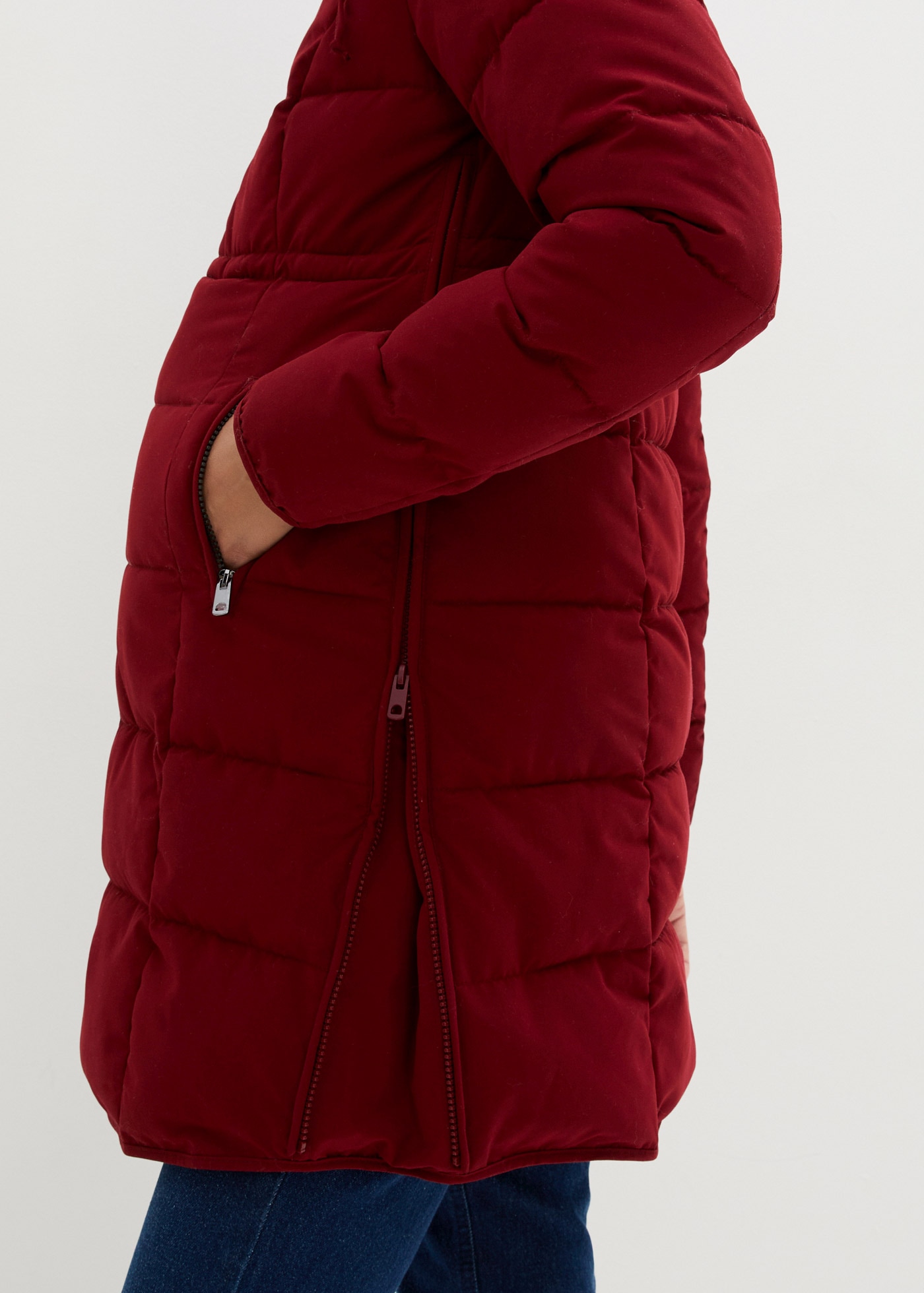 bonprix Umstandsjacke »3-in-1 warm wattierte Umstands- und Tragejacke« mit Kapuze 3-in-1 Tragefunktion für Schwangerschaft und Babytragen